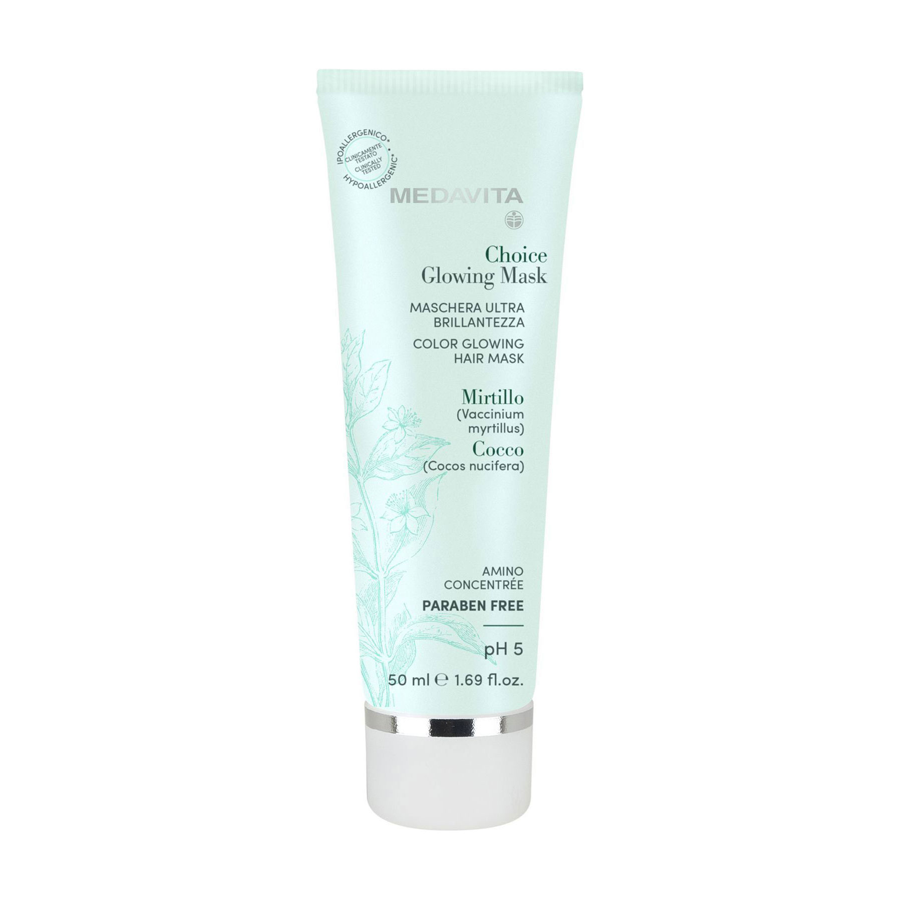 

Живильна маска для волосся Medavita Choice Glowing Mask, 50 мл