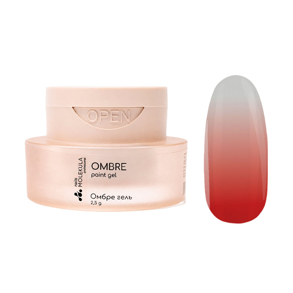 

Омбре гель для нігтів Nails Molekula Professional Ombre Paint Gel, OP05 Red, 2.5 г