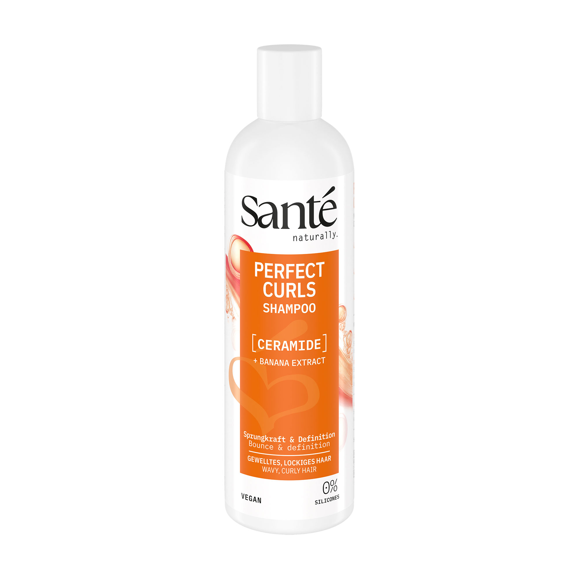 Шампунь Sante Perfect Curls для кучерявого волосся, з керамідами та екстрактом банана, 250 мл