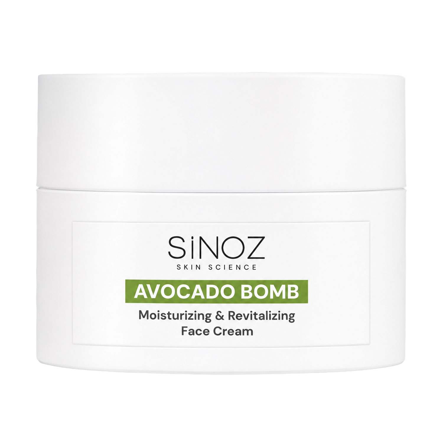 

Зволожувальний відновлювальний крем для обличчя Sinoz Avocado Bomb Moisturizing & Revitalizing Face Cream, 50 мл