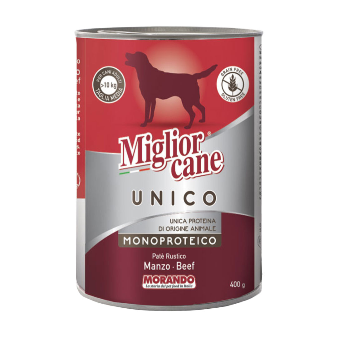 

Вологий корм для собак усіх порід Morando Migliorcane Unico Rustic Паштет з телятиною, 400 г