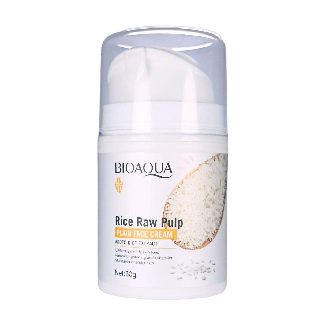 

Крем для обличчя Bioaqua Rice Raw Pulp Plain Face Cream, 50 г (з дозатором)