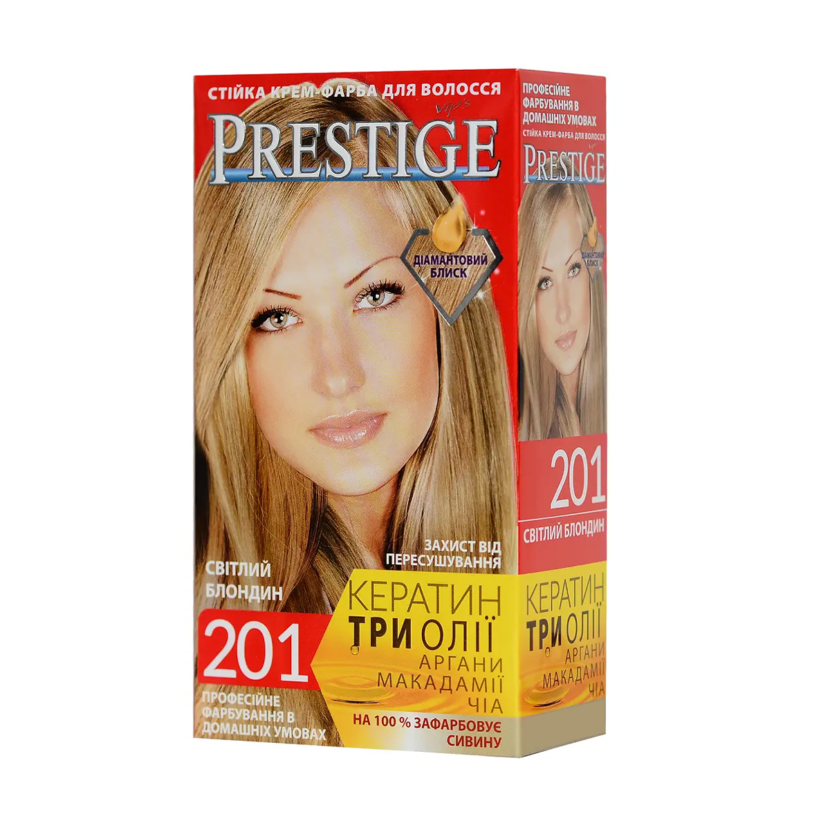 

Стійка крем-фарба для волосся Vip's Prestige 201 Світлий блондин, 100 мл