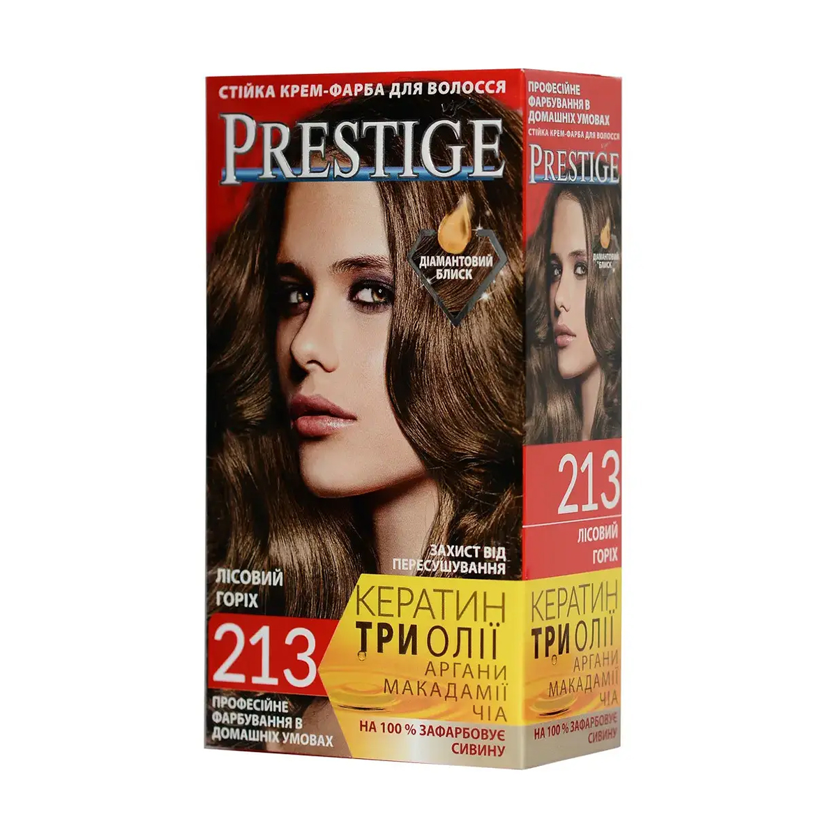 

Стійка крем-фарба для волосся Vip's Prestige 213 Лісовий горіх, 100 мл