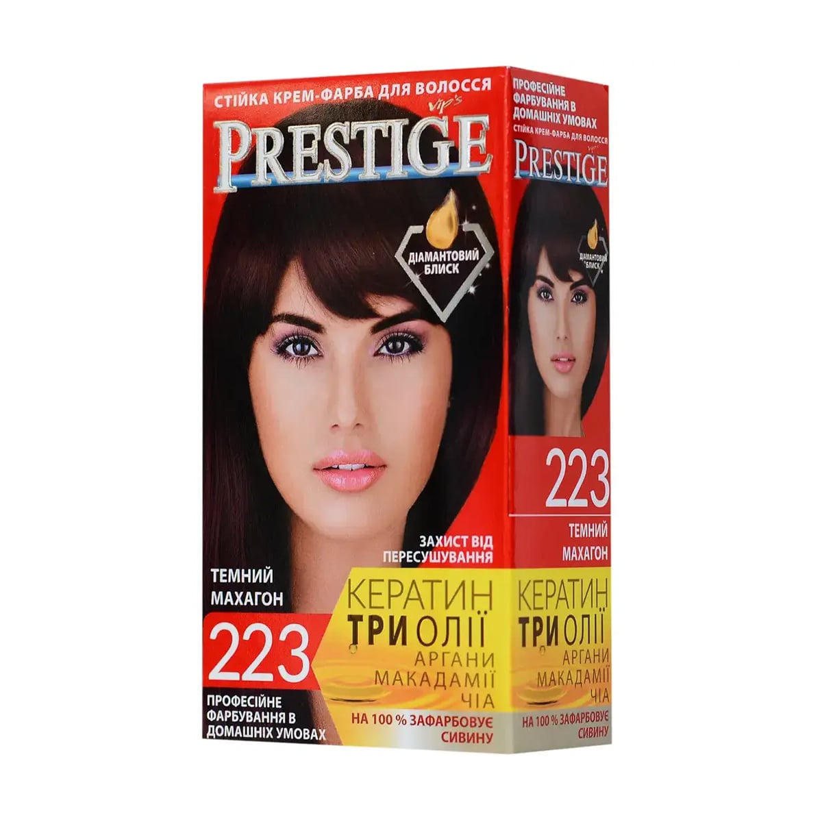

Уцінка! Стійка крем-фарба для волосся Vip's Prestige 223 Темний махагон, 100 мл