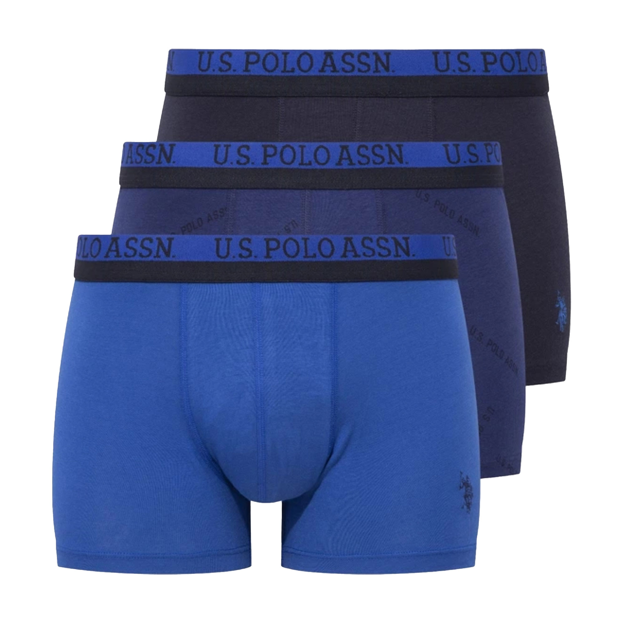 

Труси-боксери чоловічі U.S. Polo Assn. 80522, Printed/Navy/Sax, розмір M, 3 шт