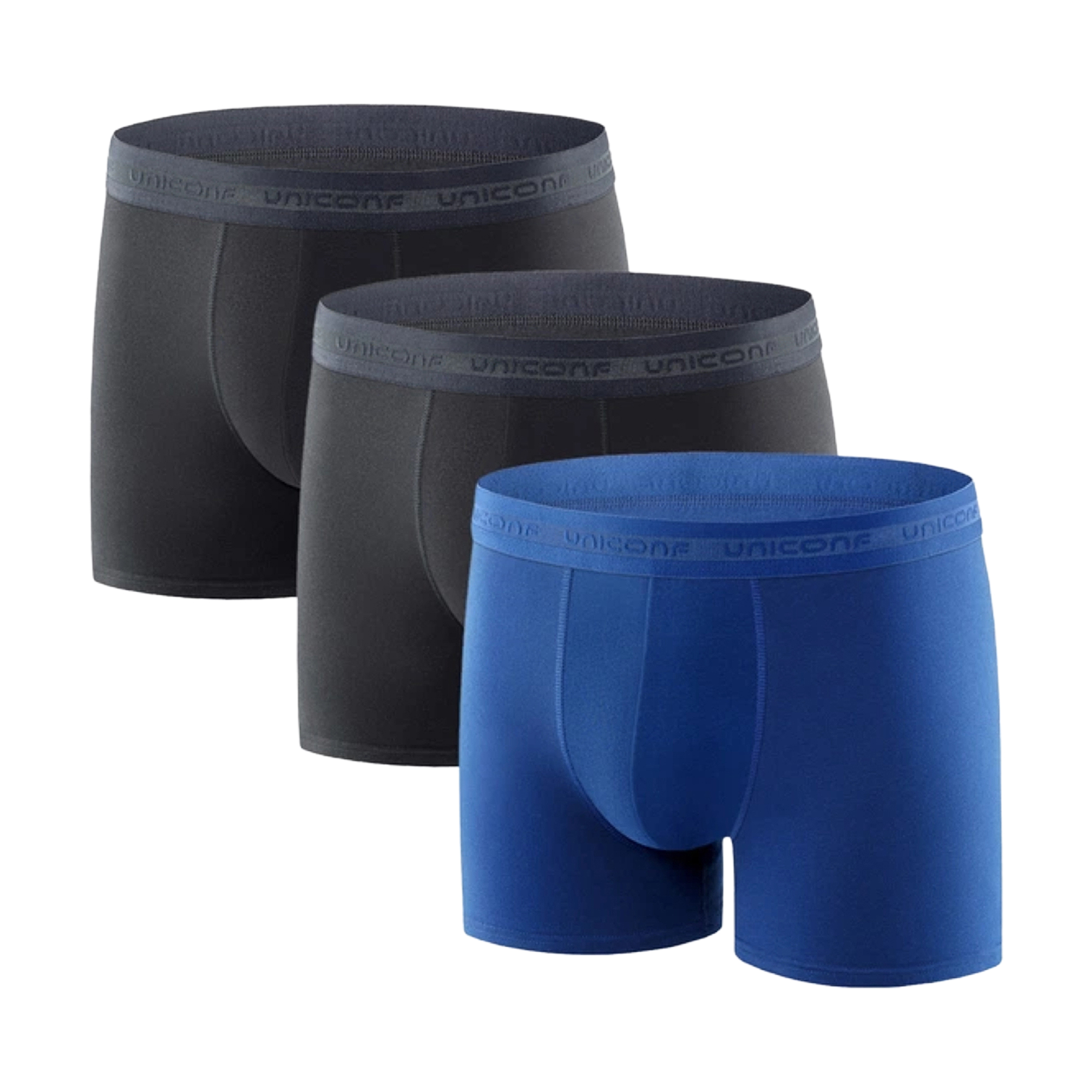 

Труси-боксери чоловічі Uniconf UBB08R1Set, Black/Dark Blue/Grey, розмір L, 3 шт