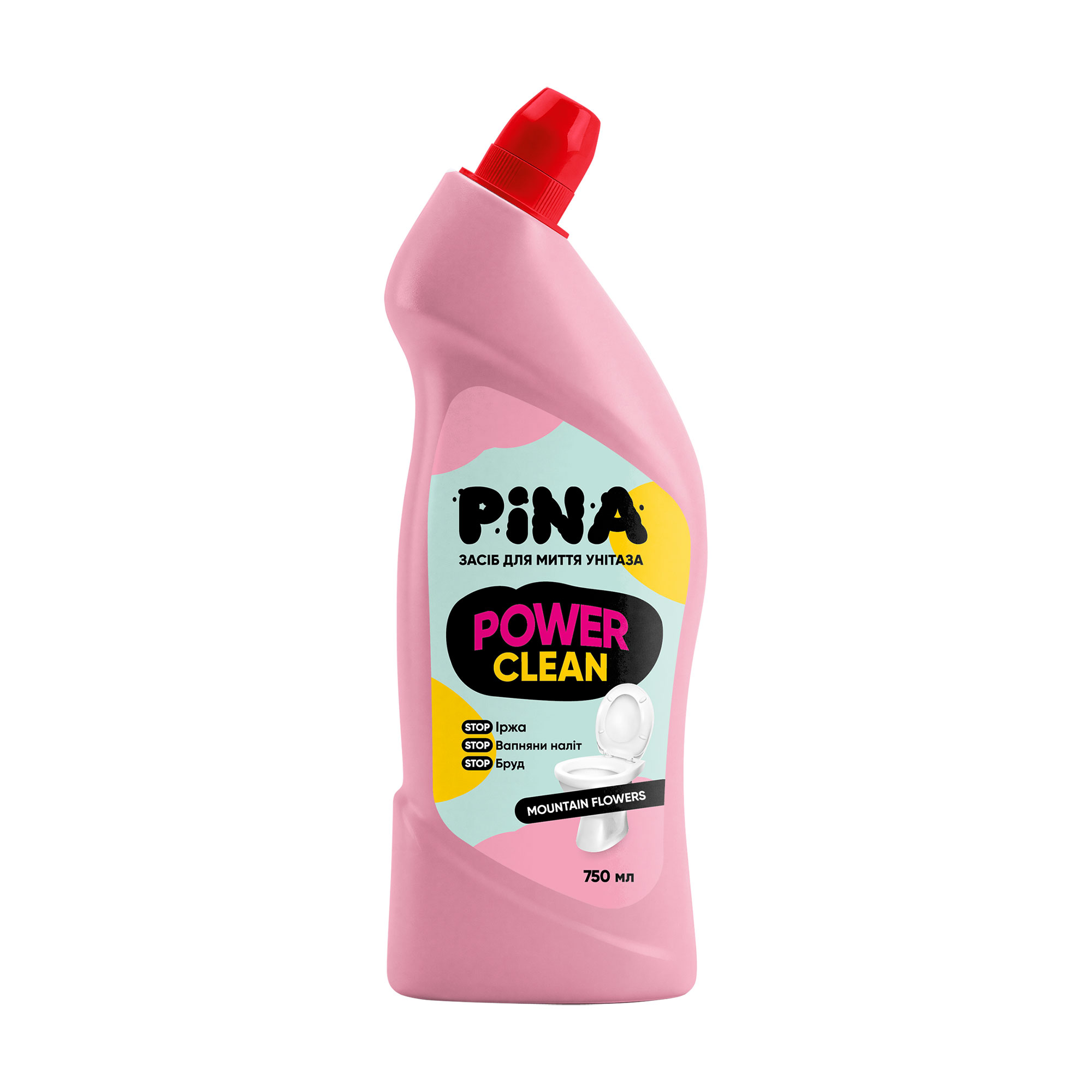 Засіб для миття унітаза PINA Power Clean Mountain Flowers, 750 мл