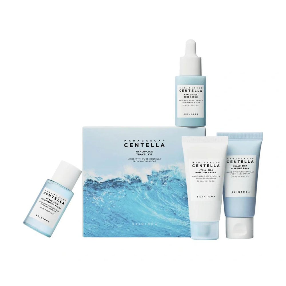

Набір для обличчя Skin1004 Madagascar Centella Hyalu-Cica Travel Kit (тонер, 30 мл + сироватка, 30 мл + крем, 30 мл + маска, 30 мл)