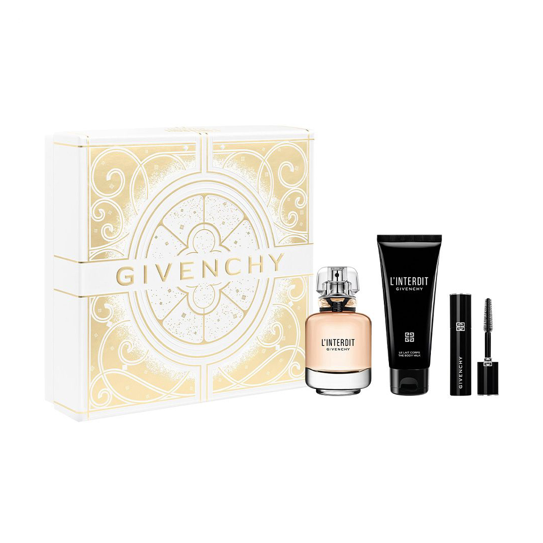 Парфумований набір жіночий Givenchy L'Interdit Set (парфумована вода, 50 мл + лосьйон для тіла, 75 мл + туш для вій, 4 г)