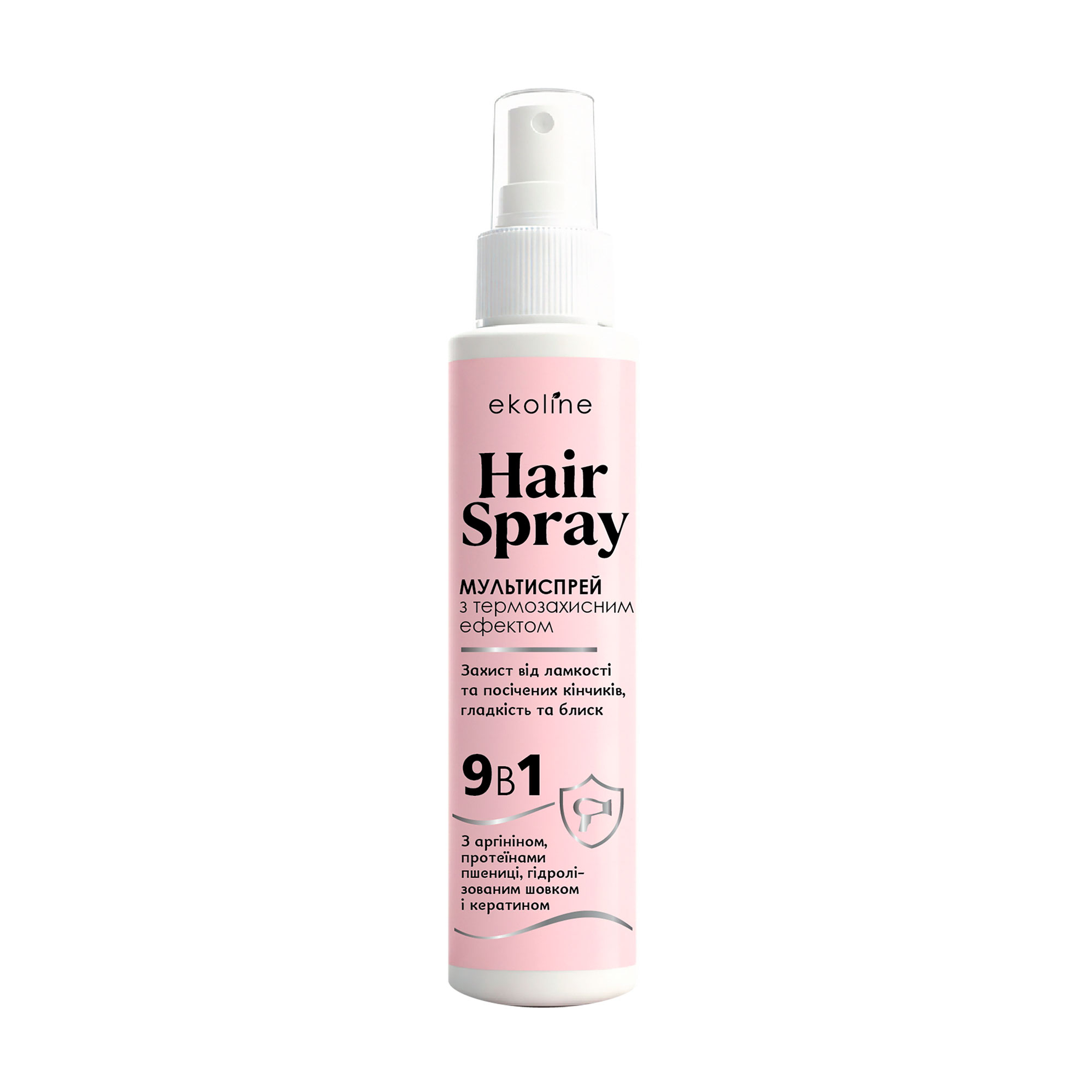 Мультиспрей для волосся 9 в 1 EkoLine Hair Spray з термозахисним ефектом, 100 мл