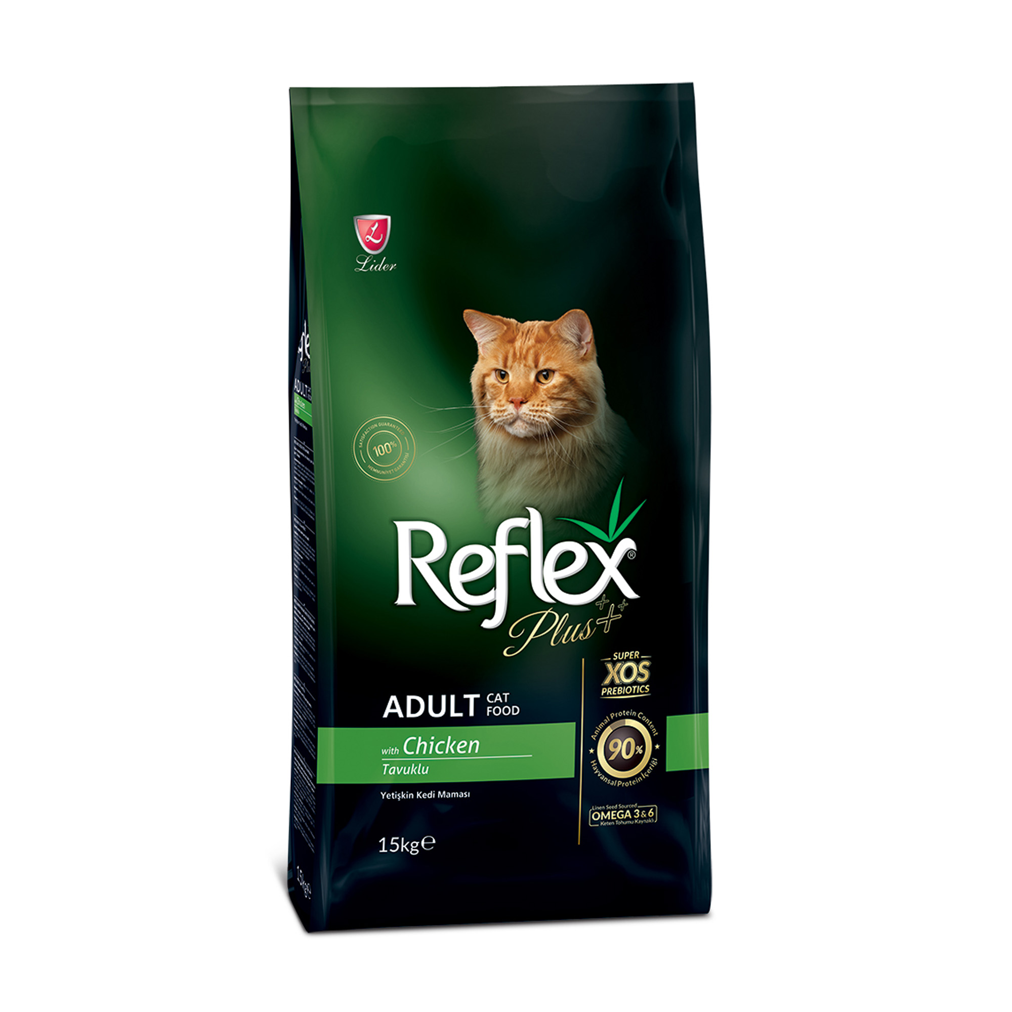 

Сухий корм для котів Reflex Plus з куркою, 15 кг