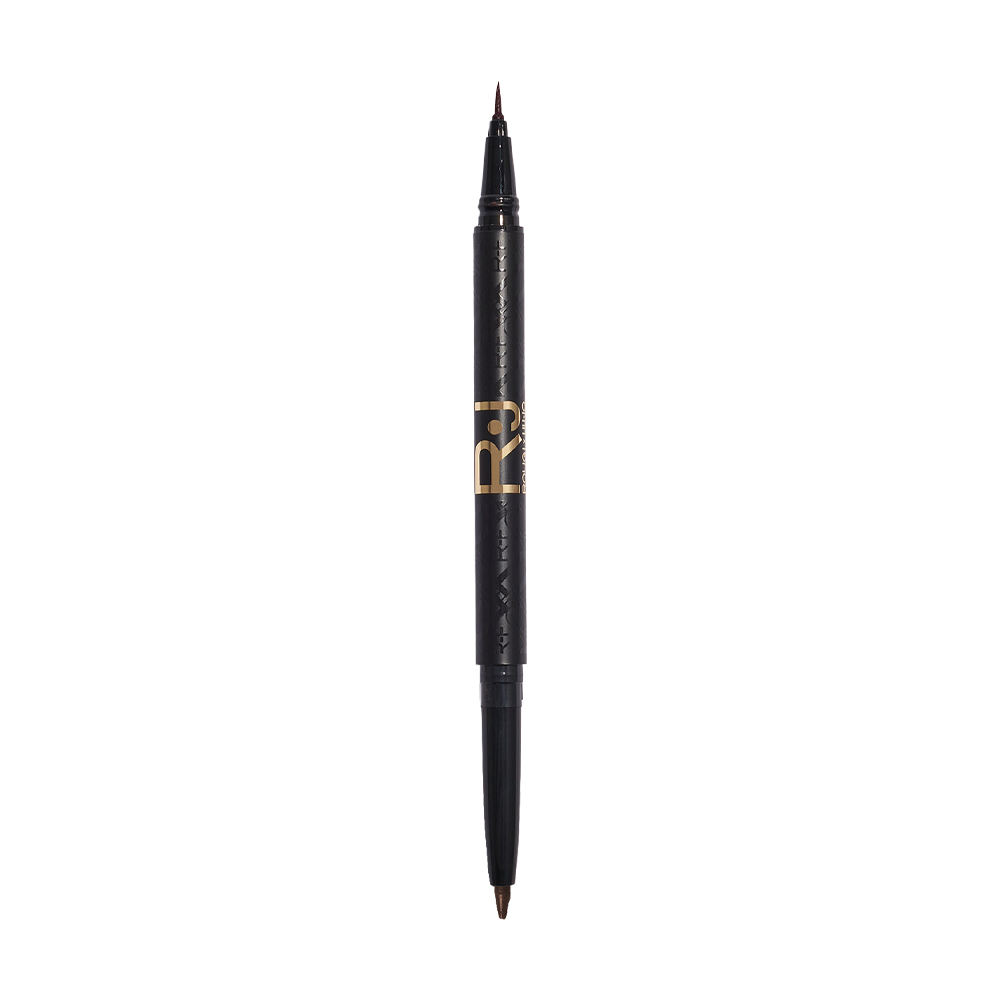 Двостороння підводка та олівець для очей Rougj x Liu Jo Double Liner коричнева, 5 мл