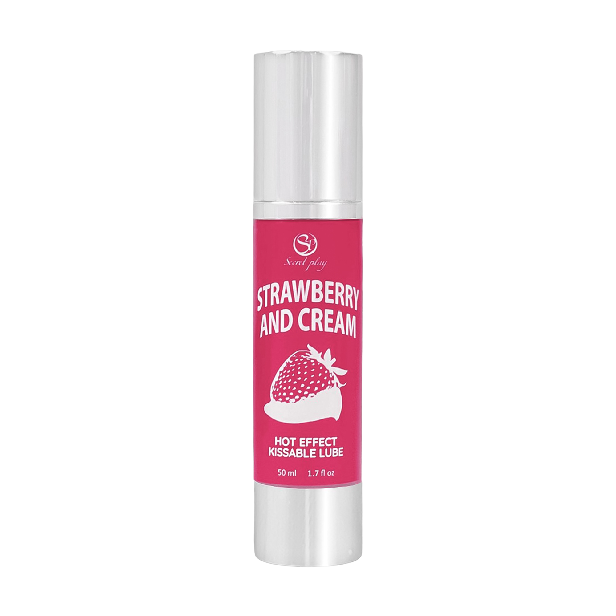 Лубрикант Secret play Strawberry & Cream Hot Effect Kissable Lube із зігрівальним ефектом, полуниця та вершки, 50 мл