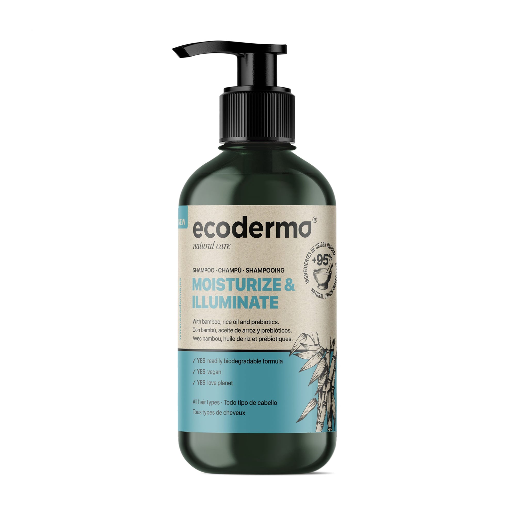 

Шампунь Ecoderma Moisturize & Illuminate Shampoo для всіх типів волосся, 500 мл