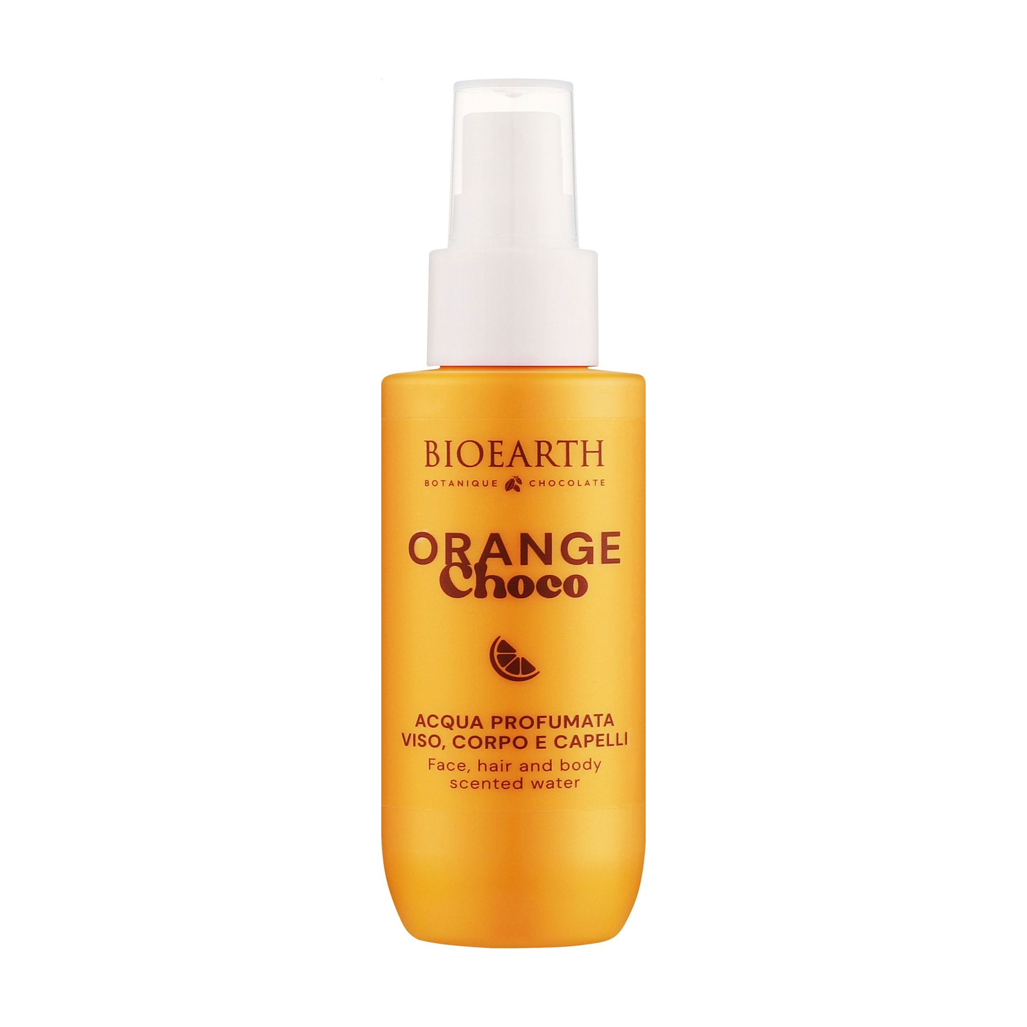 Парфумований спрей для обличчя, тіла та волосся Bioearth Botanique Chocolate Orange Choco Face, Body And Hair Scented Water, 100 мл