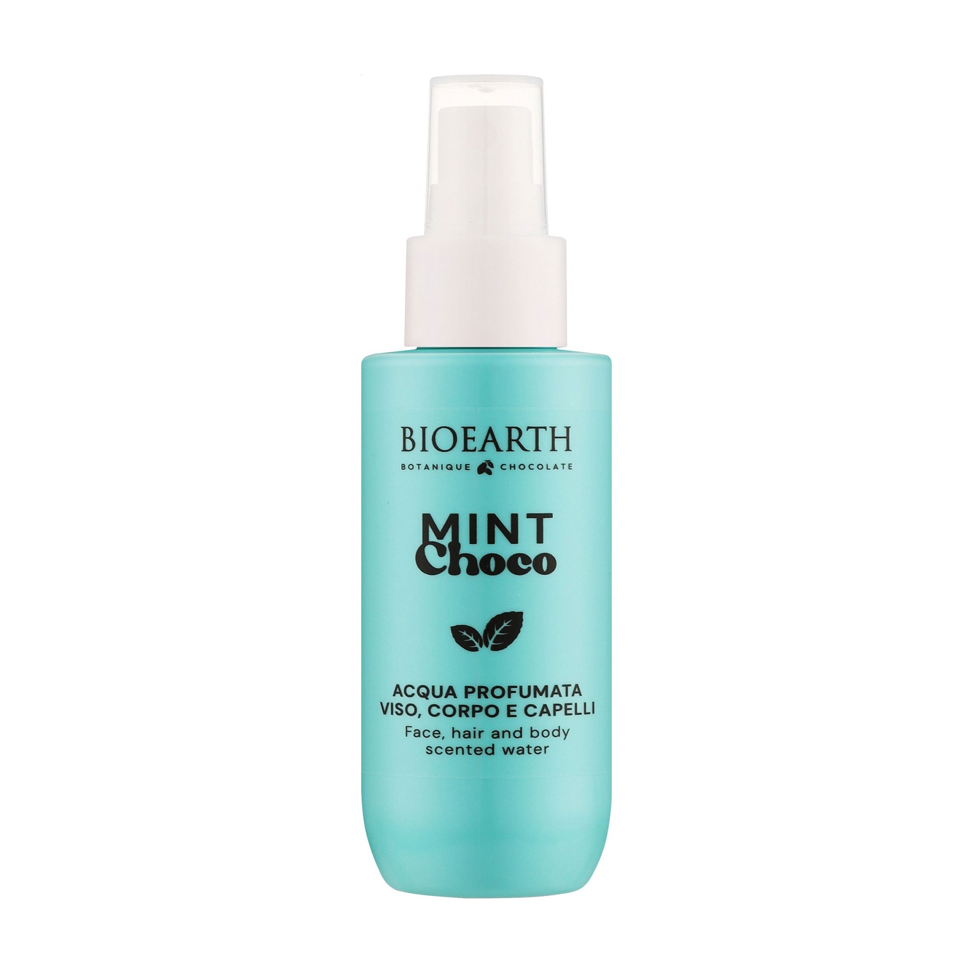 Парфумований спрей для обличчя, тіла та волосся Bioearth Botanique Chocolate Mint Choco Face, Body And Hair Scented Water, 100 мл