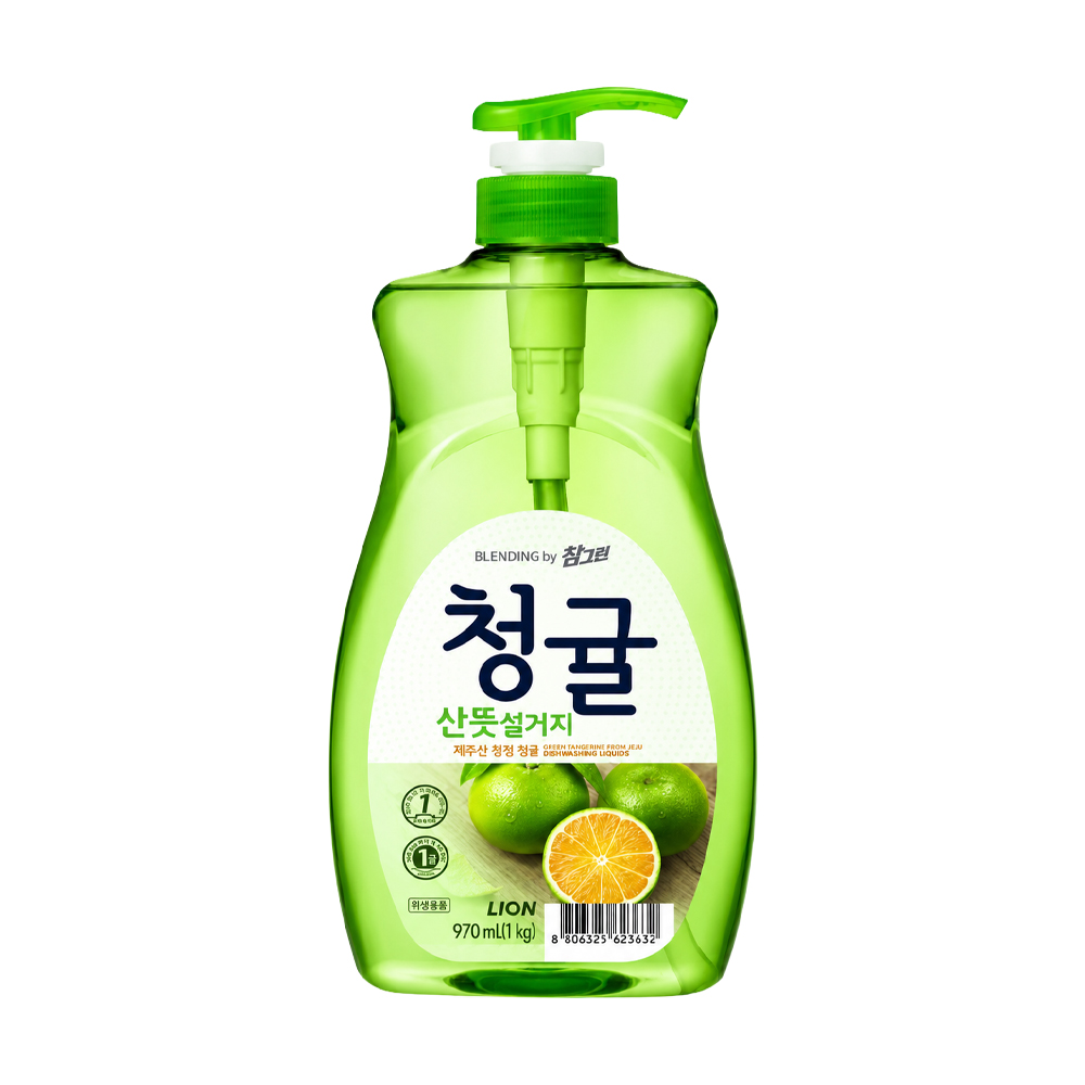 

Засіб для миття посуду, овочів та фруктів Lion Chamgreen Dishwashing Liquids Зелений танжерин, 970 мл