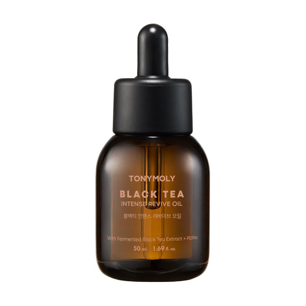 

Олія для обличчя Tony Moly Black Tea Intense Revive Oil з ферментованим чорним чаєм та PDRN, 50 мл