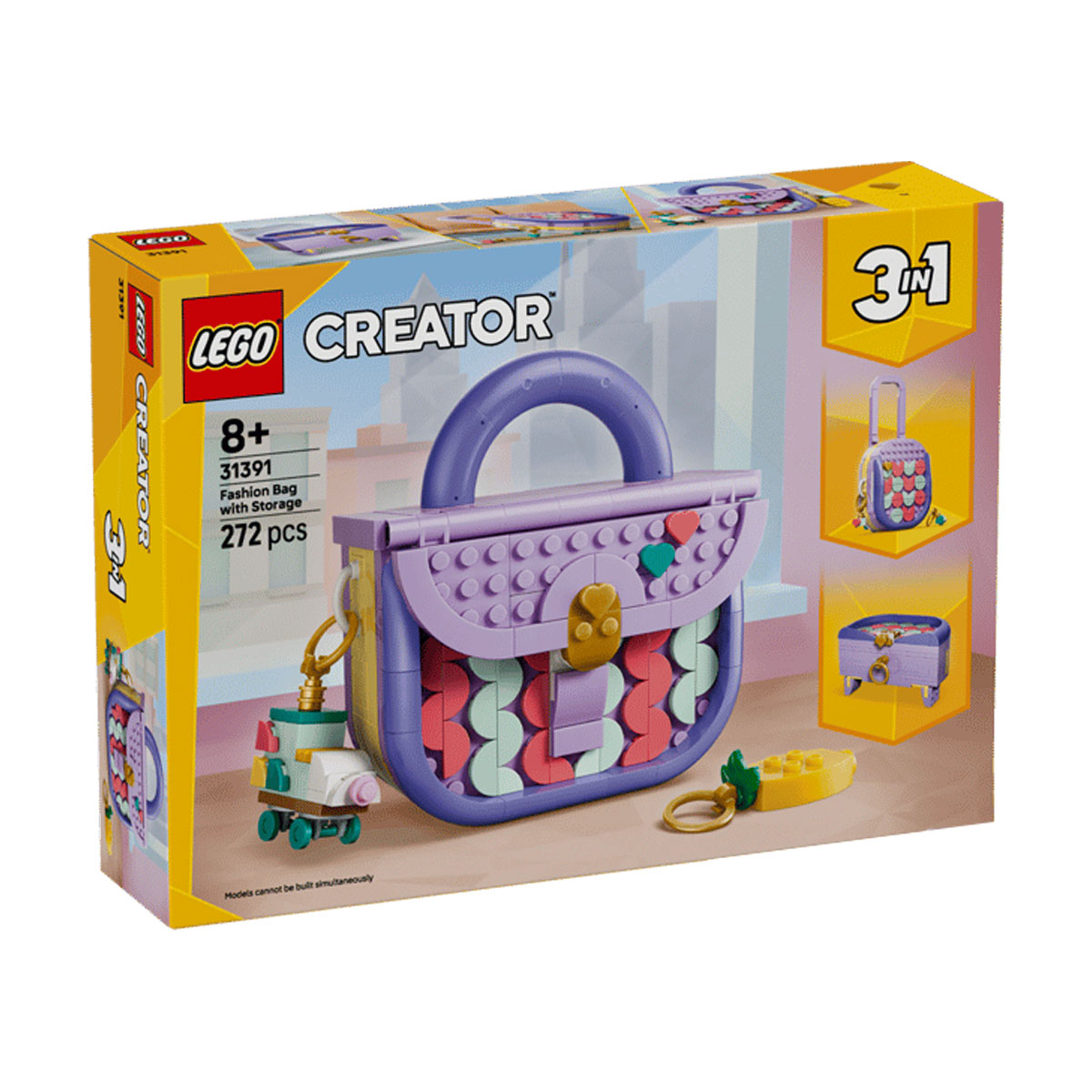 

Конструктор LEGO Creator Стильна мистецька сумка з місцем для зберігання, 272 деталі, від 8 років (31391)