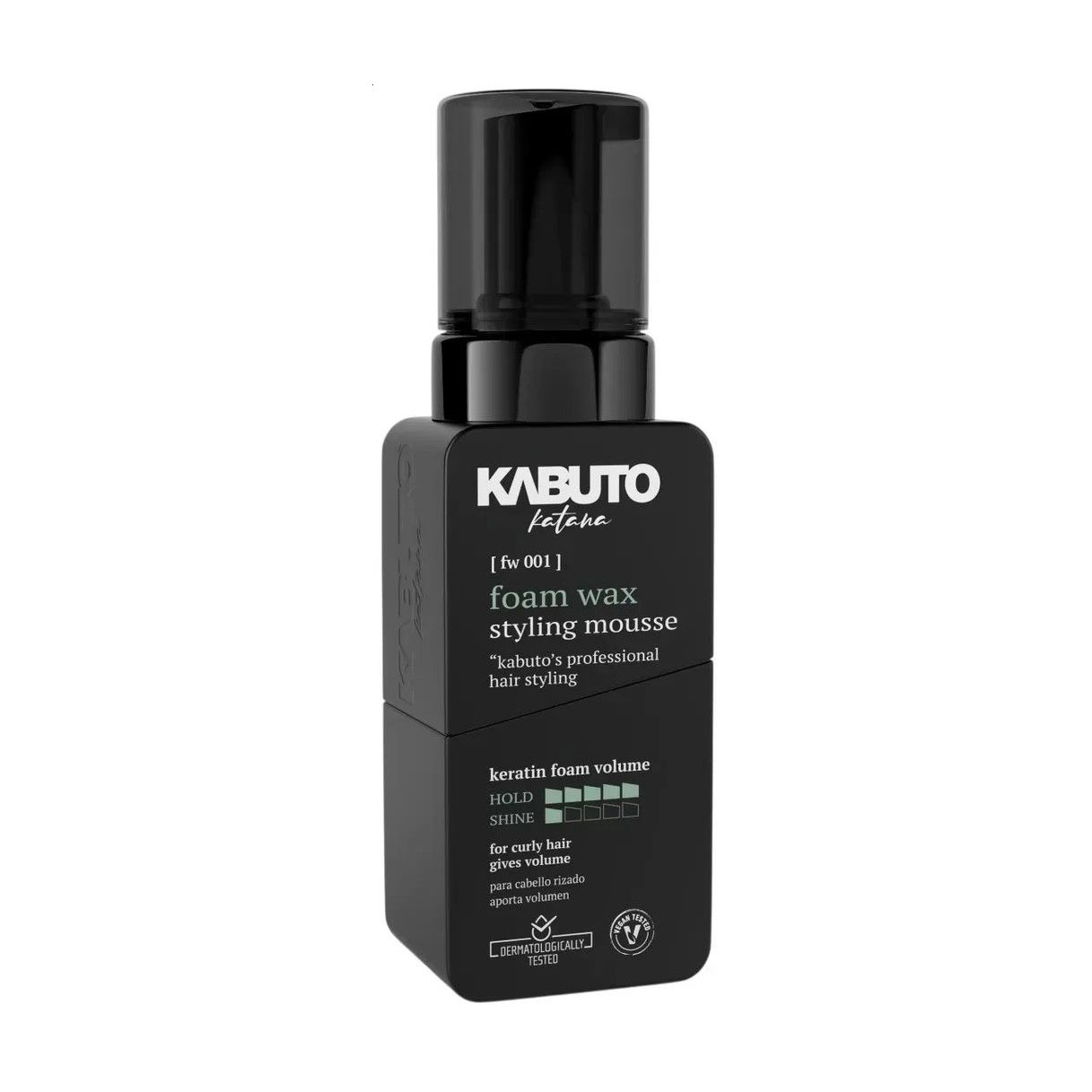 Чоловіча пінка для укладання волосся Kabuto Katana Foam Wax Styling Mousse Гнучка фіксація, 250 мл