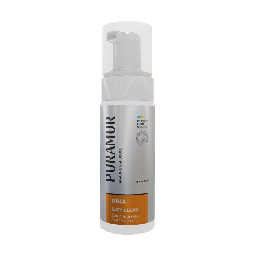 Піна для собак та котів Puramur Professional Easy Clean Очищення лап та шерсті, 150 мл