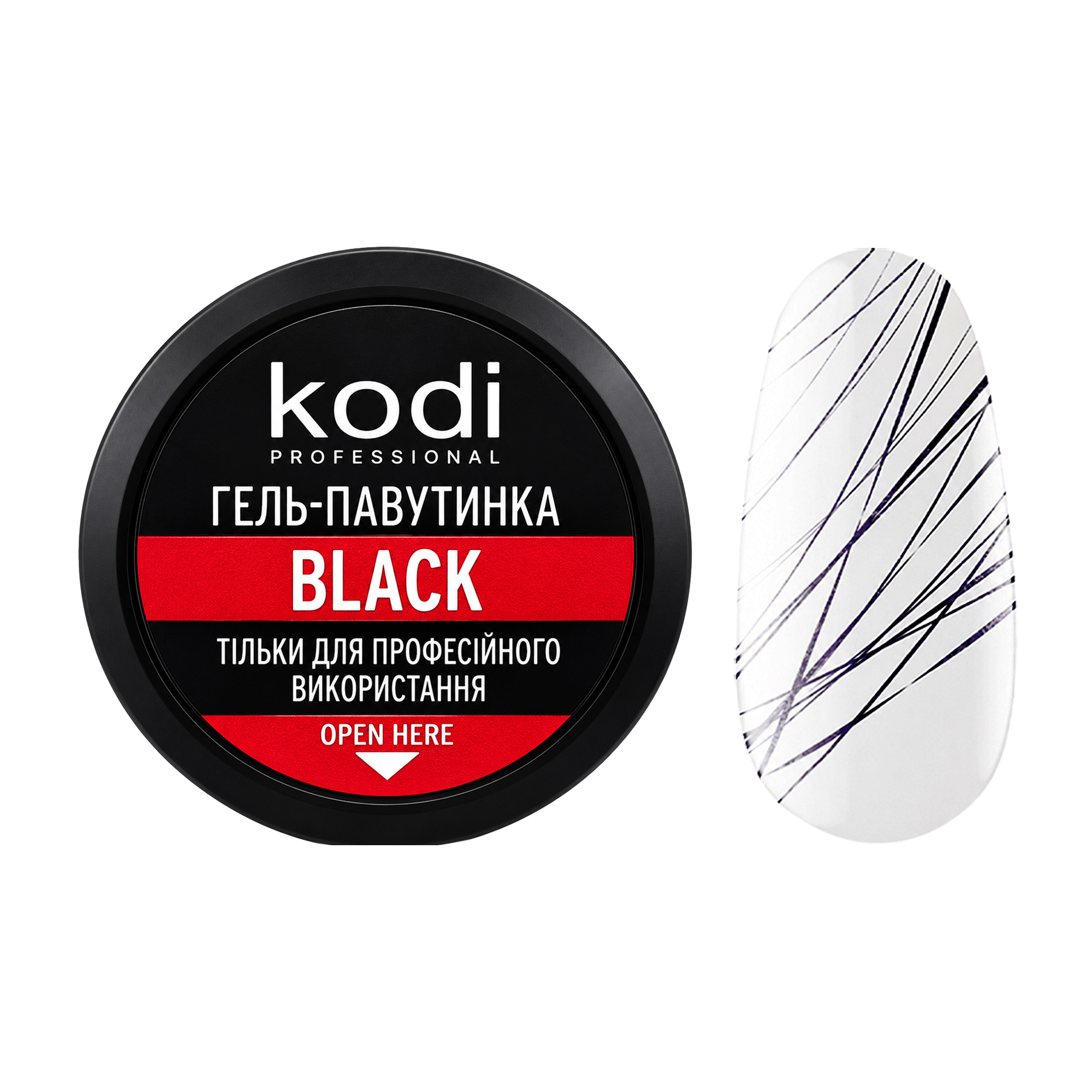 

Гель-павутинка для нігтів Kodi Professional Spider Gel, Black, 4 мл