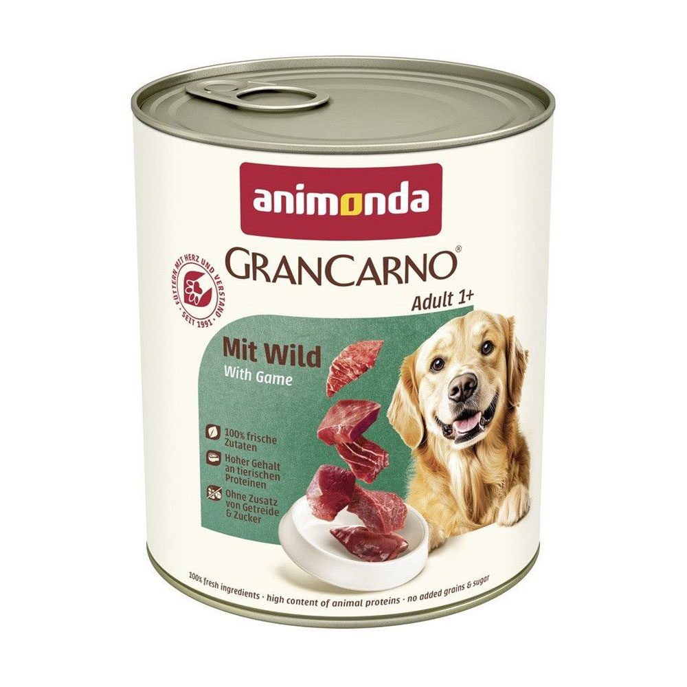 Вологий корм для собак Animonda GranCarno Adult Mit Wild з дичиною, 800 г