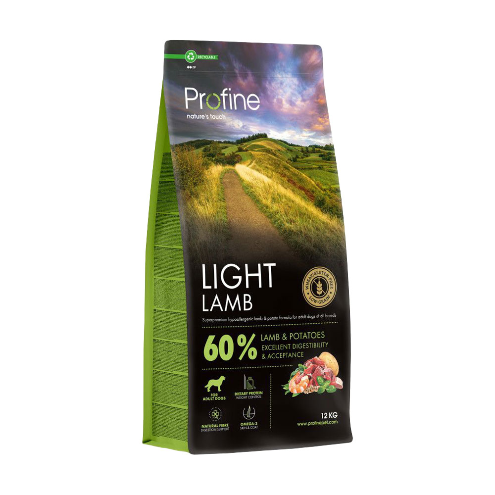 Сухий корм для дорослих собак з надмірною вагою Profine Light з ягням та картоплею, 12 кг