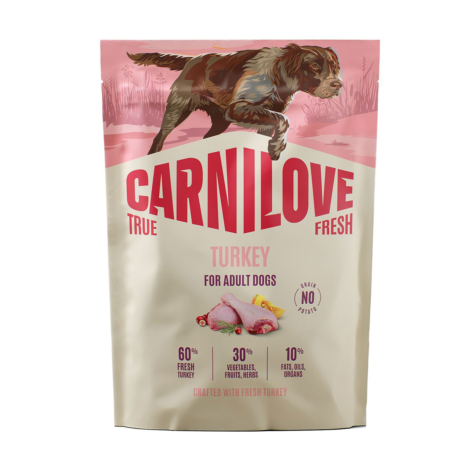 

Сухий корм для дорослих собак всіх порід Carnilove True Fresh Turkey з індичкою, 1.5 кг