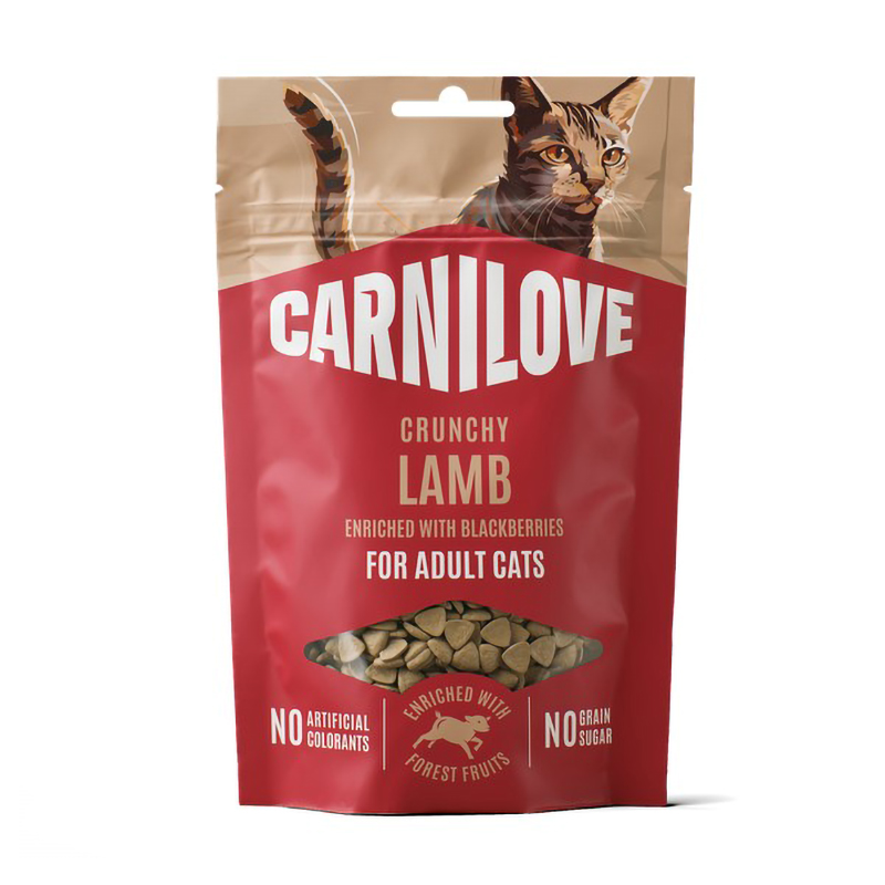 Ласощі для дорослих котів Carnilove Crunchy Snack Lamb With Blackberries з ягням та ожиною, 50 г