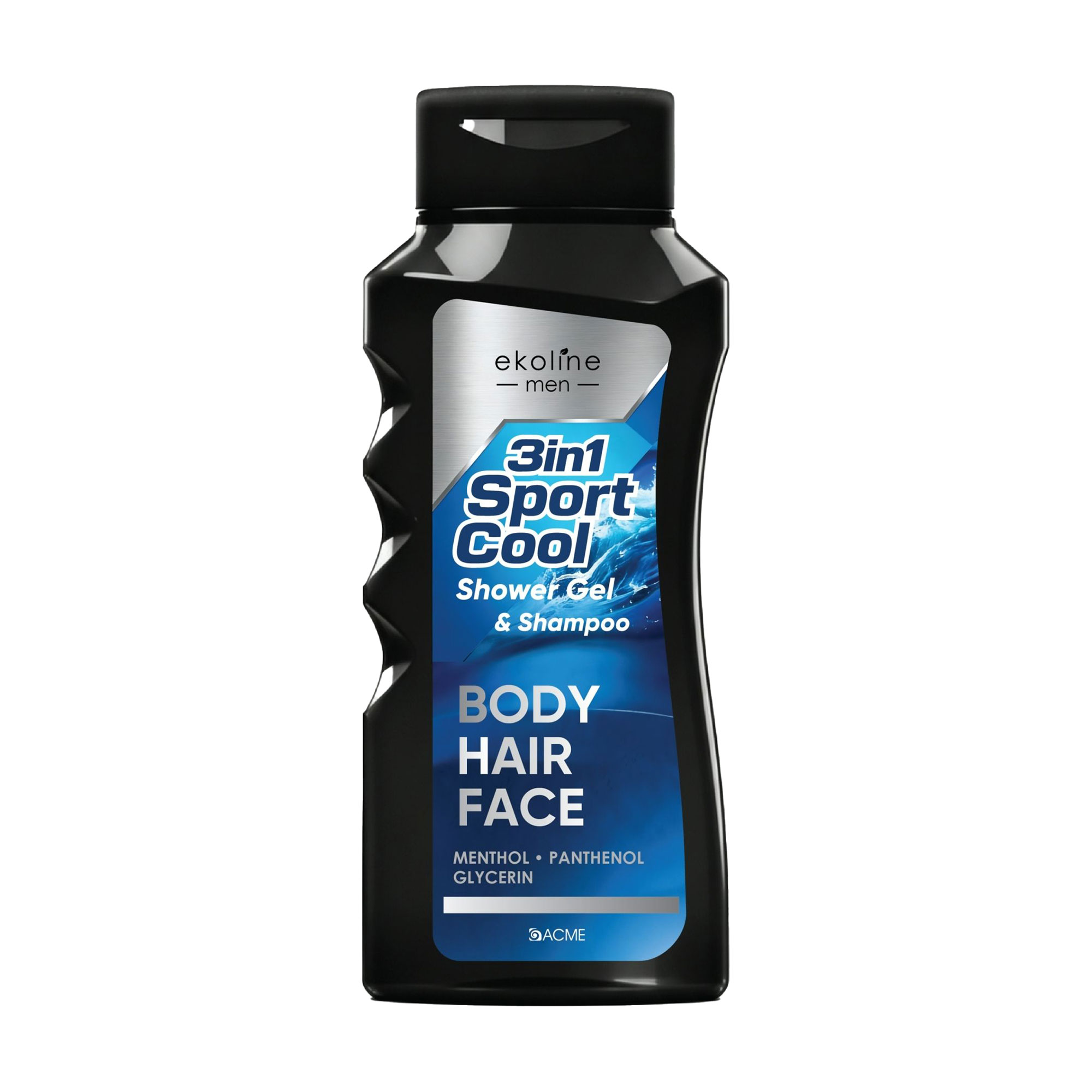 Чоловічий гель-шампунь для тіла, волосся та обличчя 3 в 1 Acme EkoLine Men Sport Cool Shower Gel & Shampoo, 400 мл