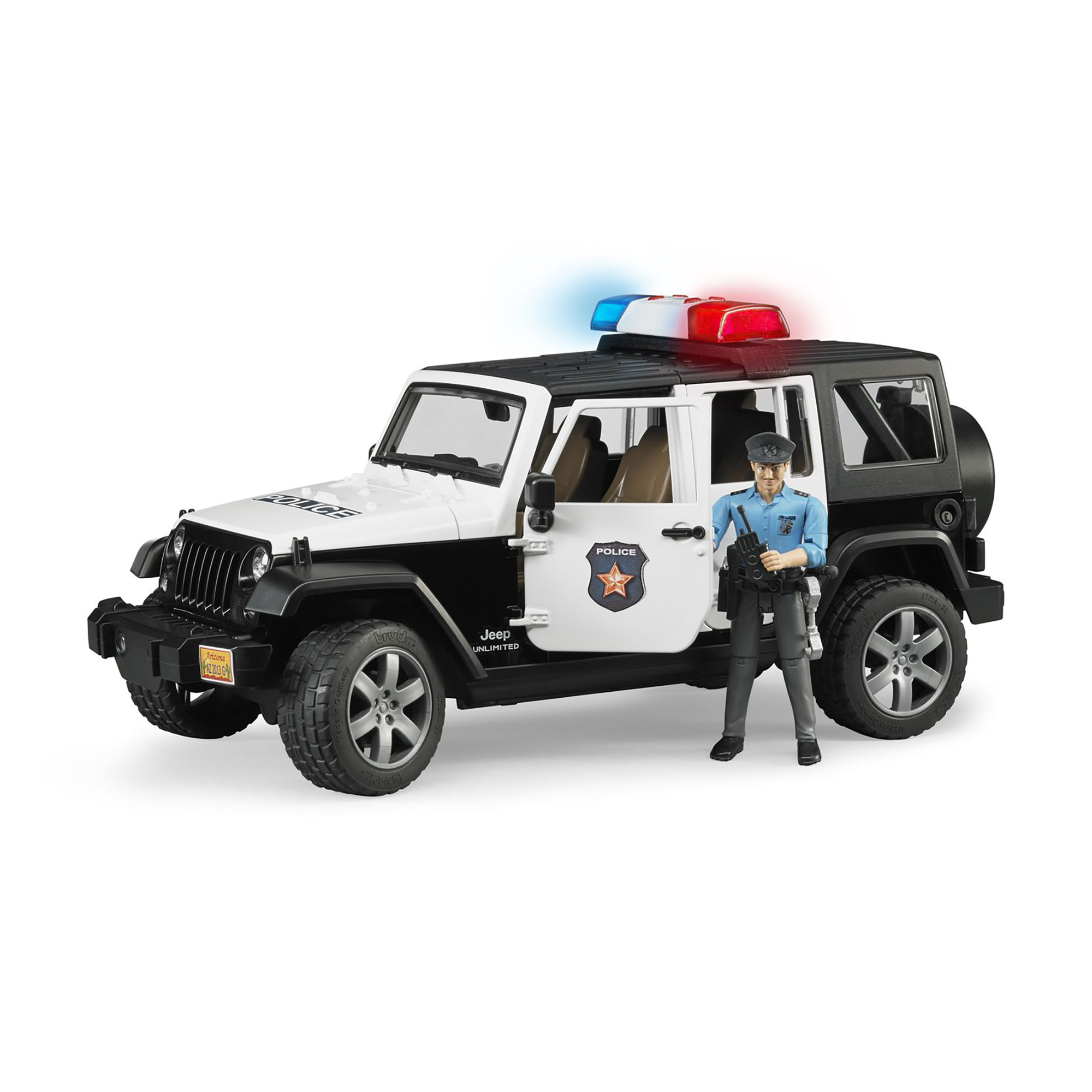 

Іграшковий набір Bruder Поліцейський автомобіль Jeep Wrangler Unlimited Rubicon з фігуркою, від 4 років (2526)
