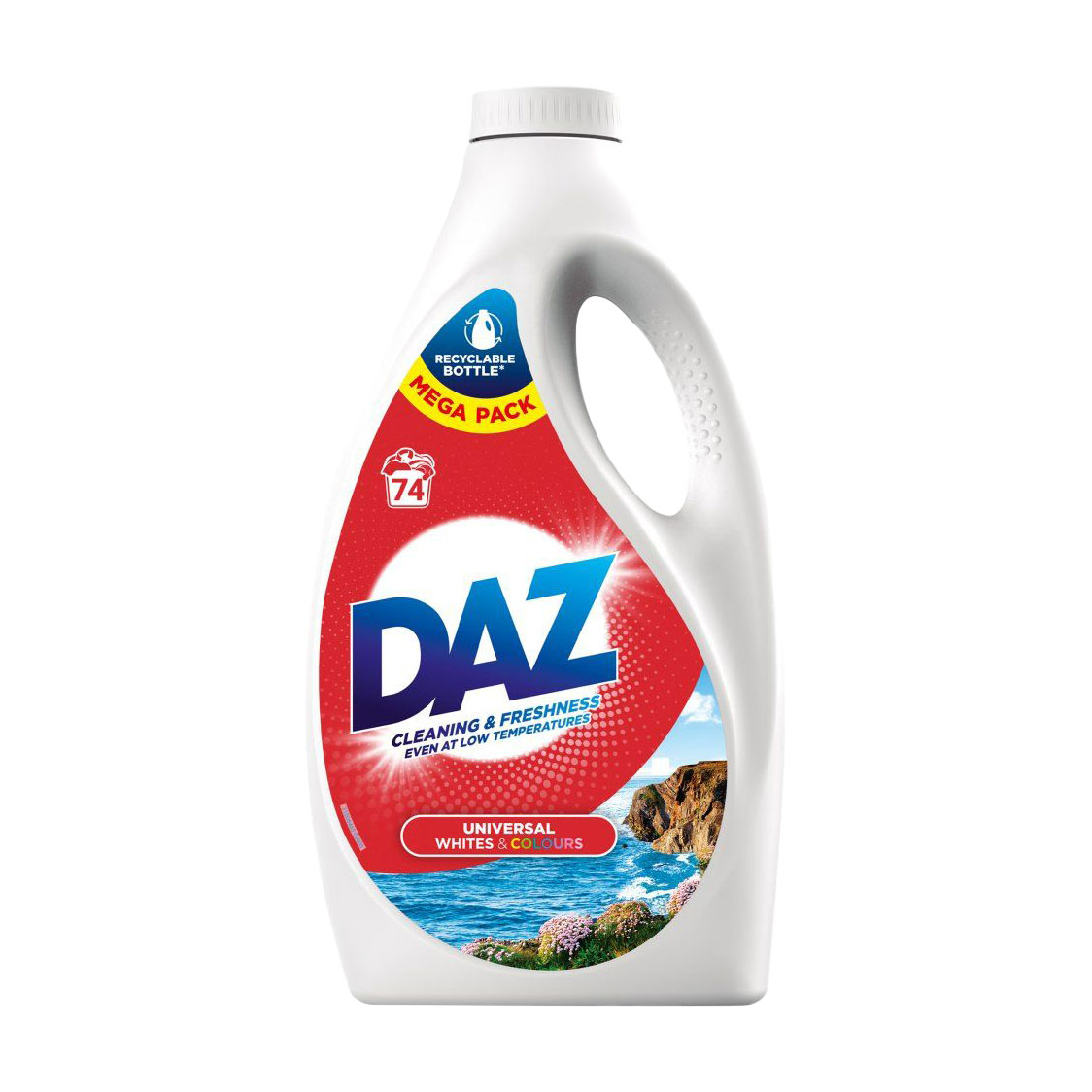 

Гель для прання DAZ Whites & Colours для кольорових та білих речей, 74 цикли прання, 2.442 л