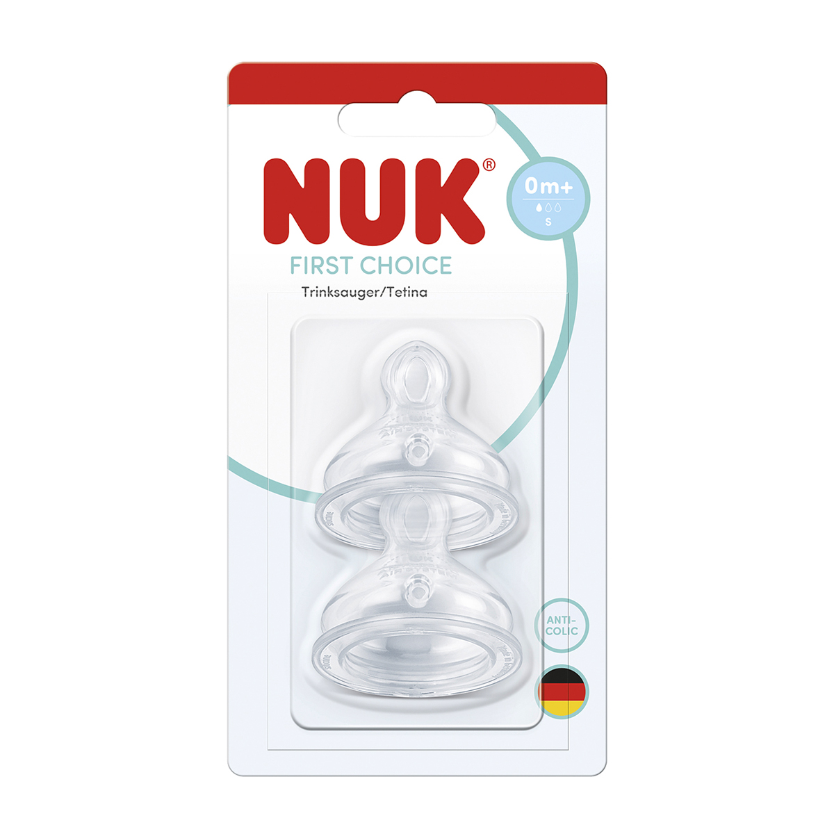 Силіконова соска NUK First Choice від народження, 2 шт (3954275)