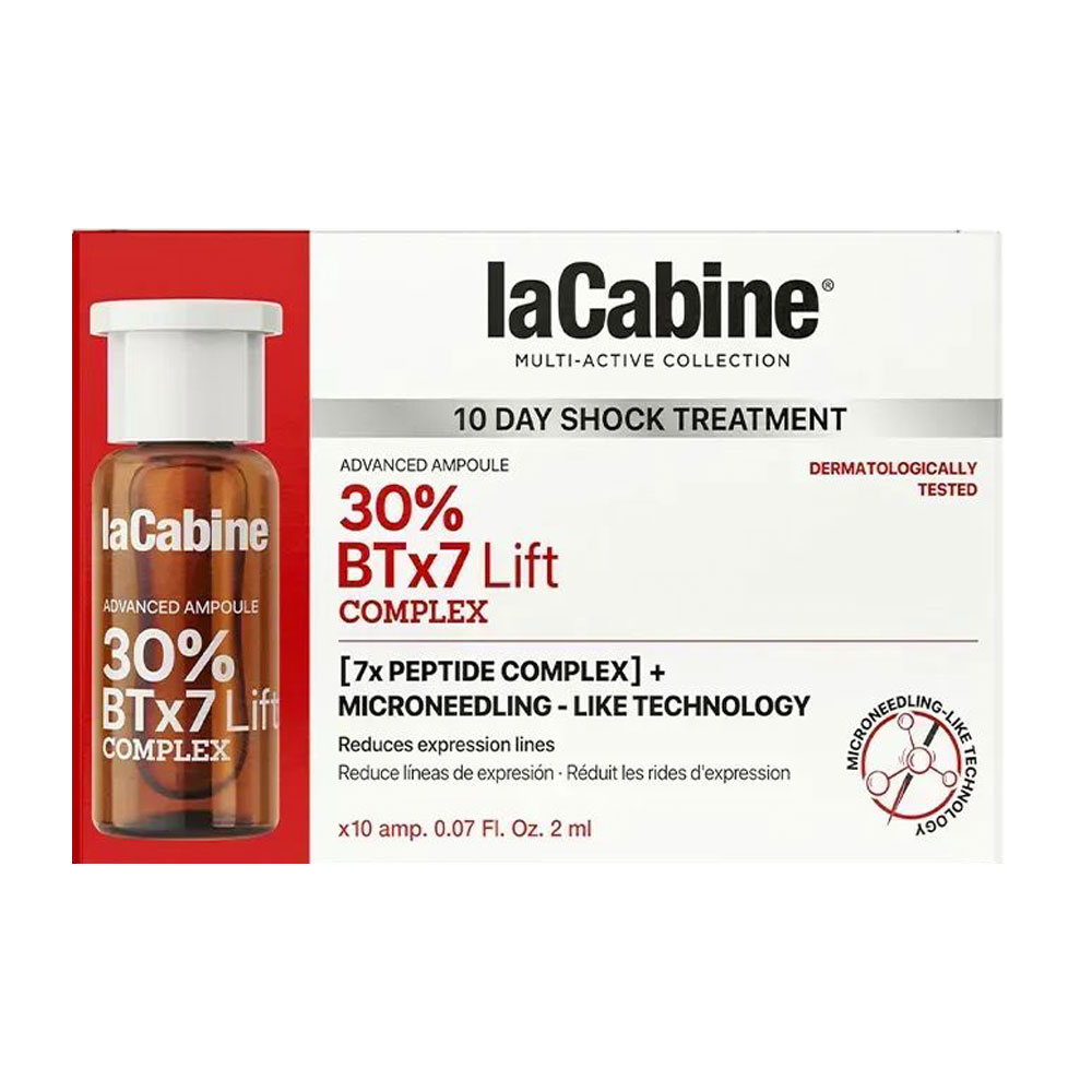Висококонцентрована ліфтингова ампула для обличчя LaCabine 30% BTx7 Lift Advanced Ampoule з 30% 7-пептидного комплексу, 10*2 мл