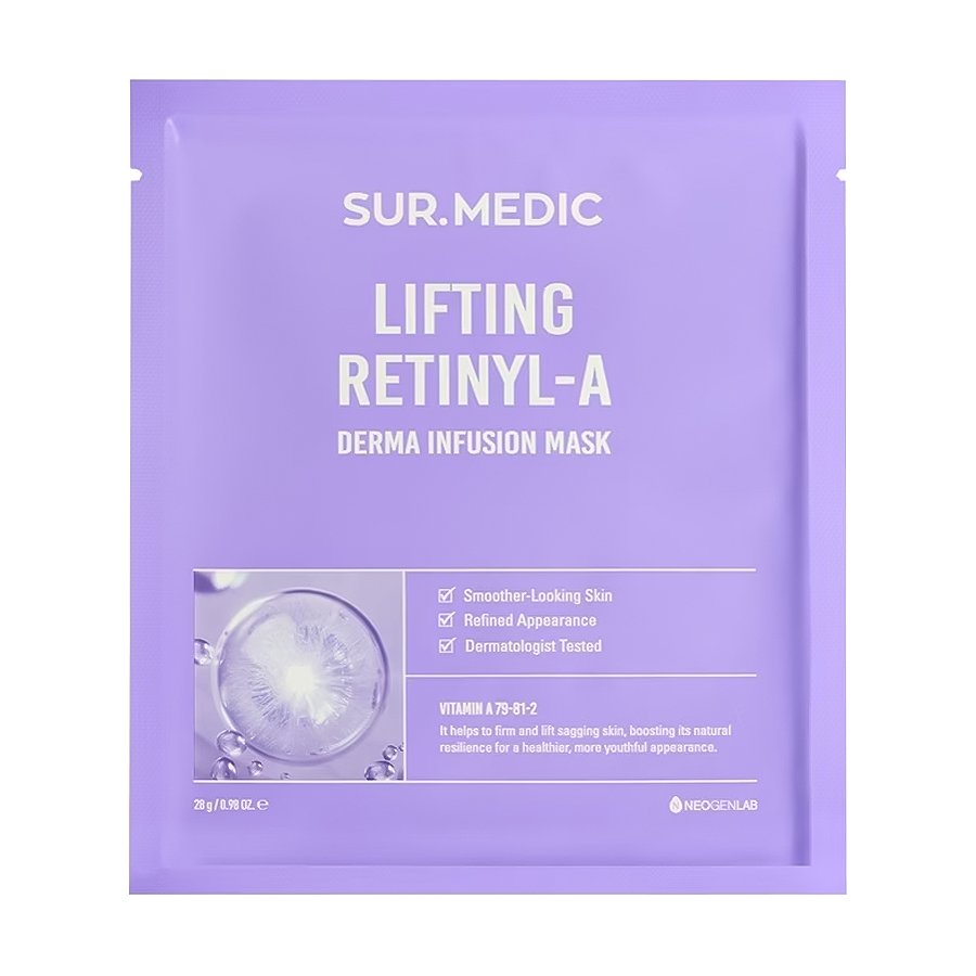 Відновлювальна тканинна маска для обличчя Neogen Sur.Medic Lifting Retinyl-A Derma Infusion Mask, 28 г