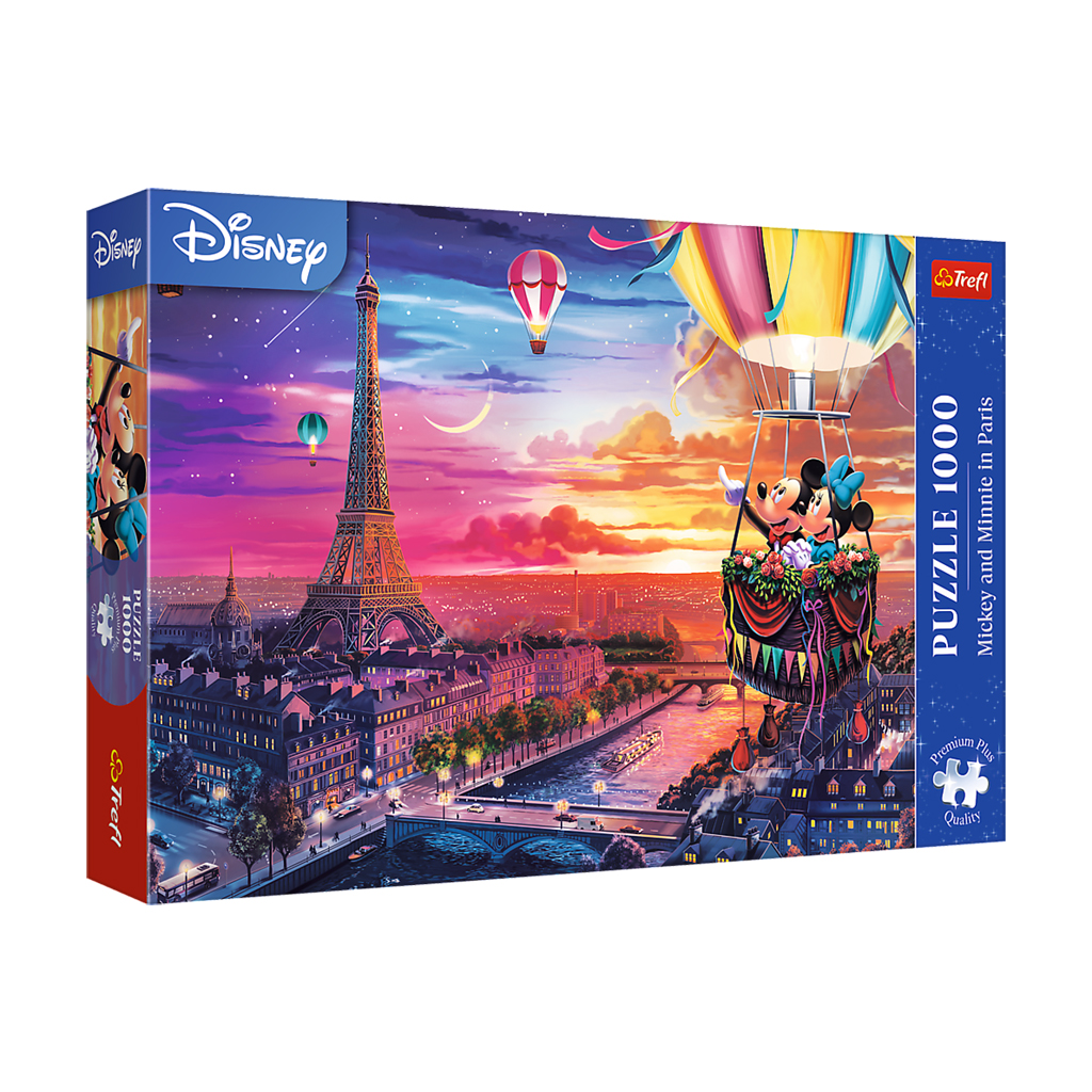 Пазли Trefl Premium Plus Disney Міккі та Мінні в Парижі, від 12 років, 1000 елементів (09177)