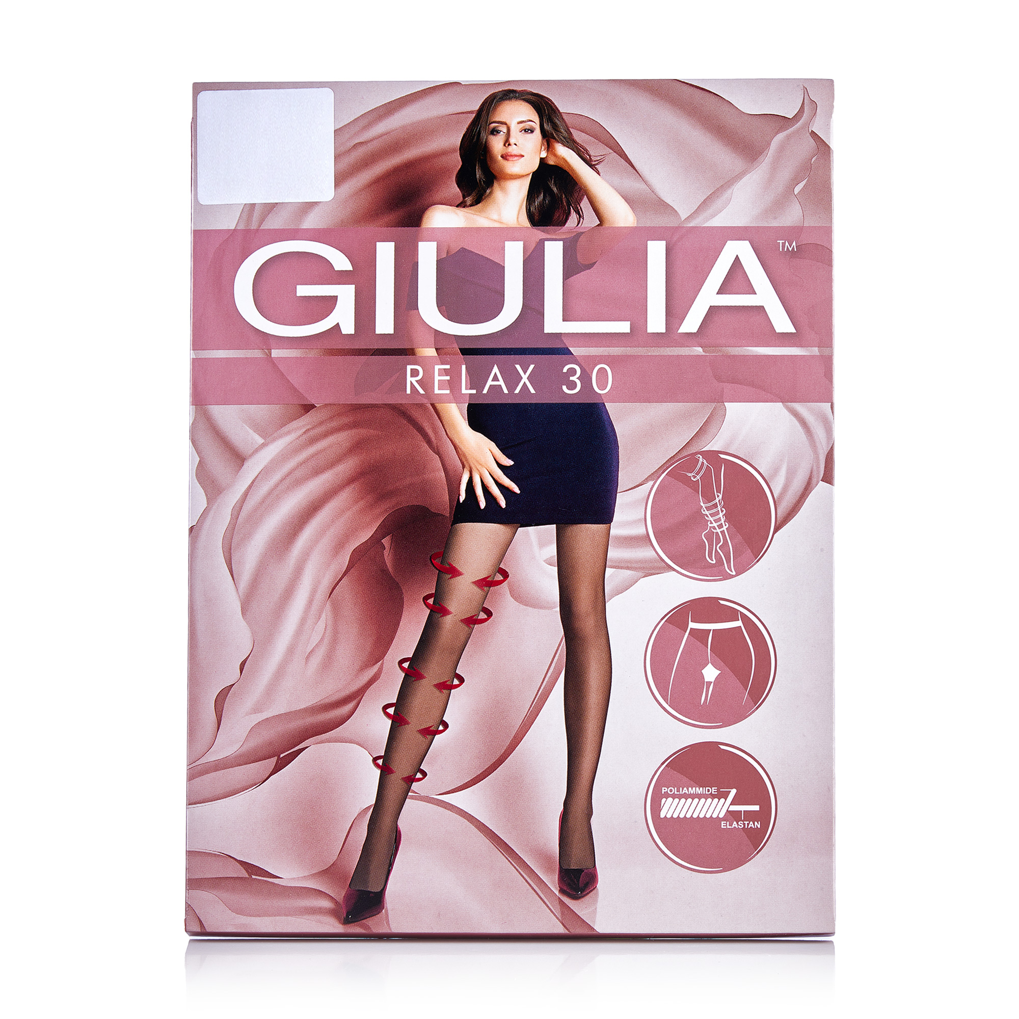 

Колготки жіночі Giulia Relax підтримуючі, з шортиками, 30 DEN, Cappuccino, розмір 5