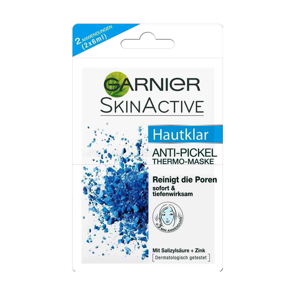 

Маска для обличчя Garnier Skin Naturals Hautklar Anti-Pickel Thermo Maske, 2*6 мл