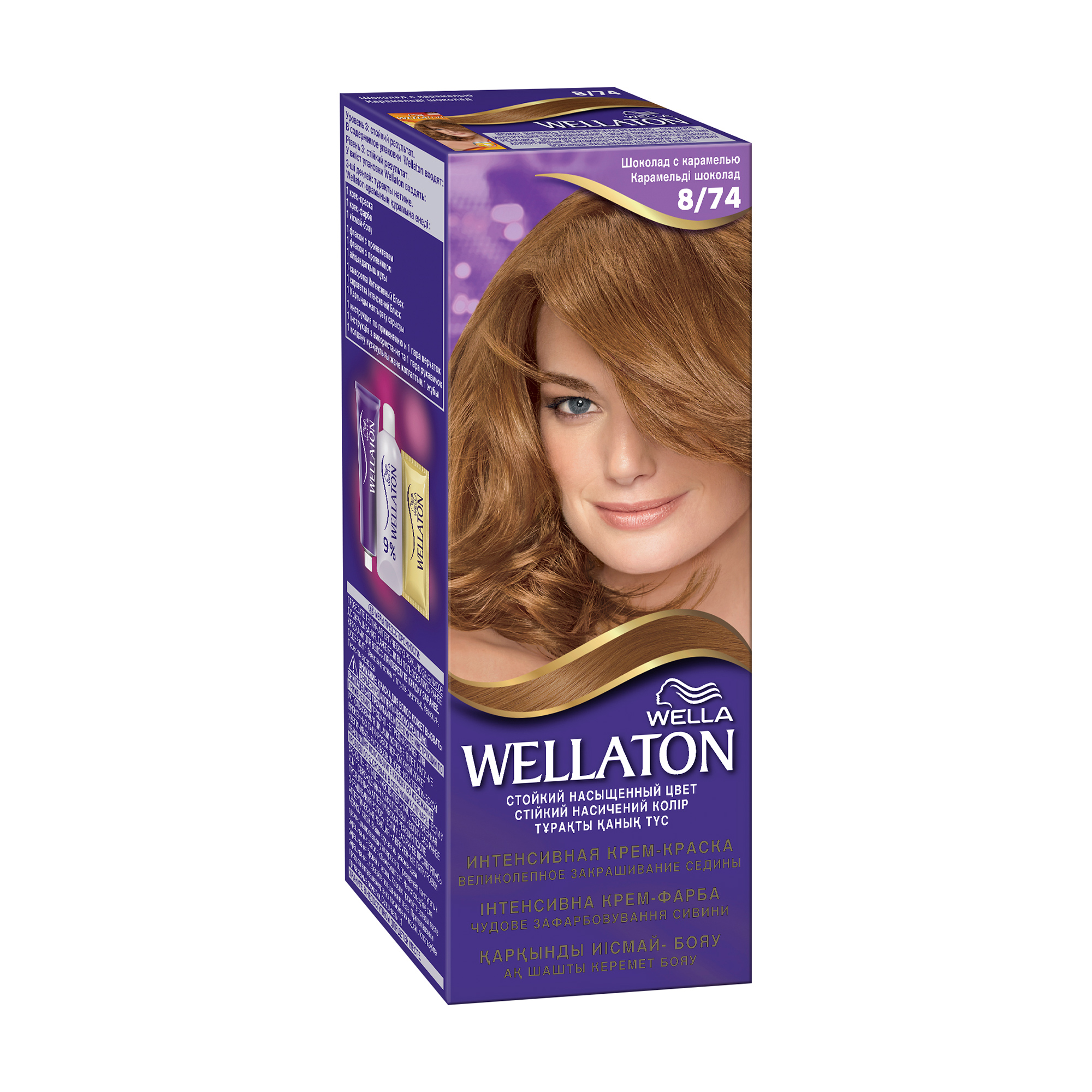 

Інтенсивна крем-фарба для волосся Wella Wellaton 8/74 Шоколад з карамеллю, 110 мл