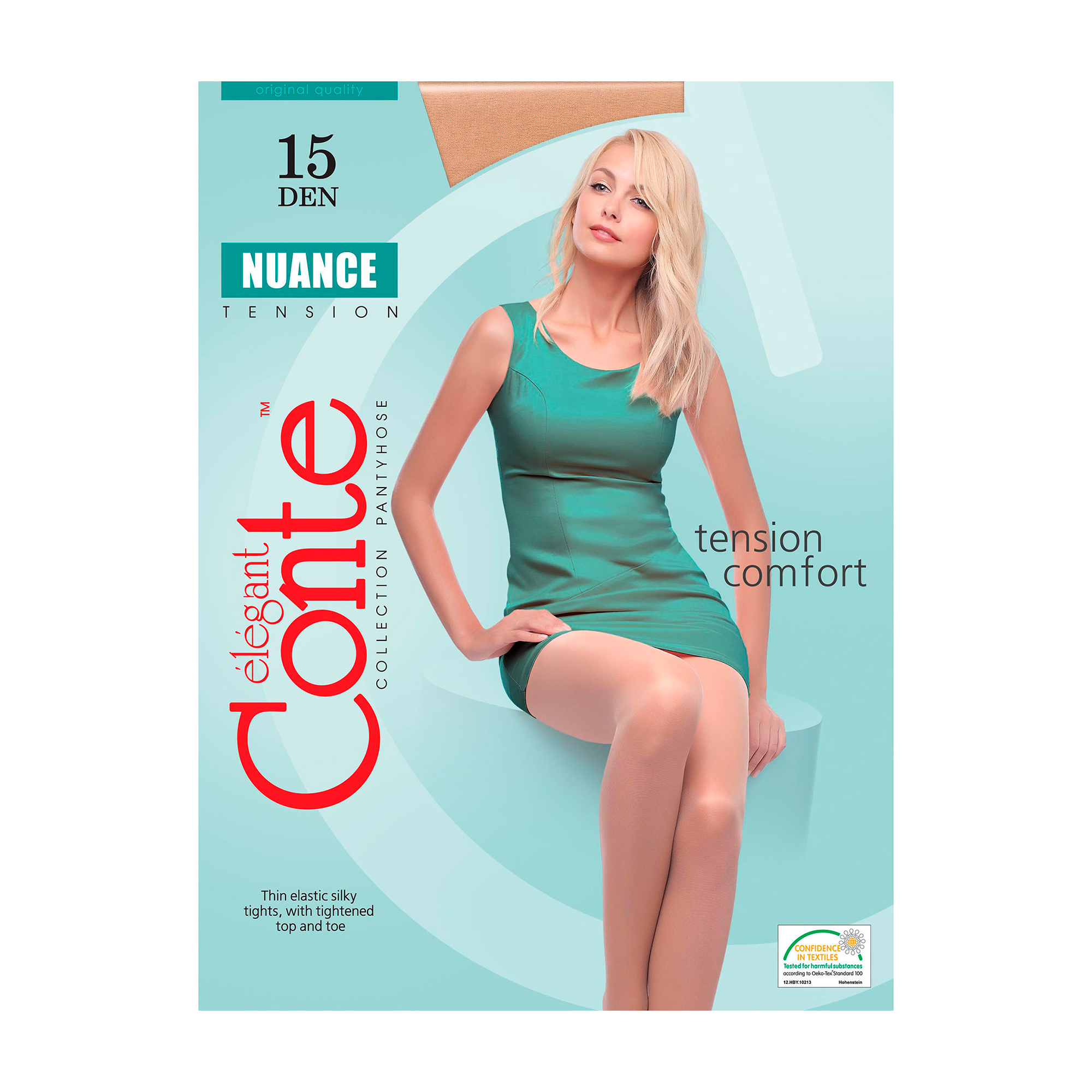 

Колготки жіночі Conte elegant Nuance класичні, з шортиками, 15 DEN, Nero, розмір 2
