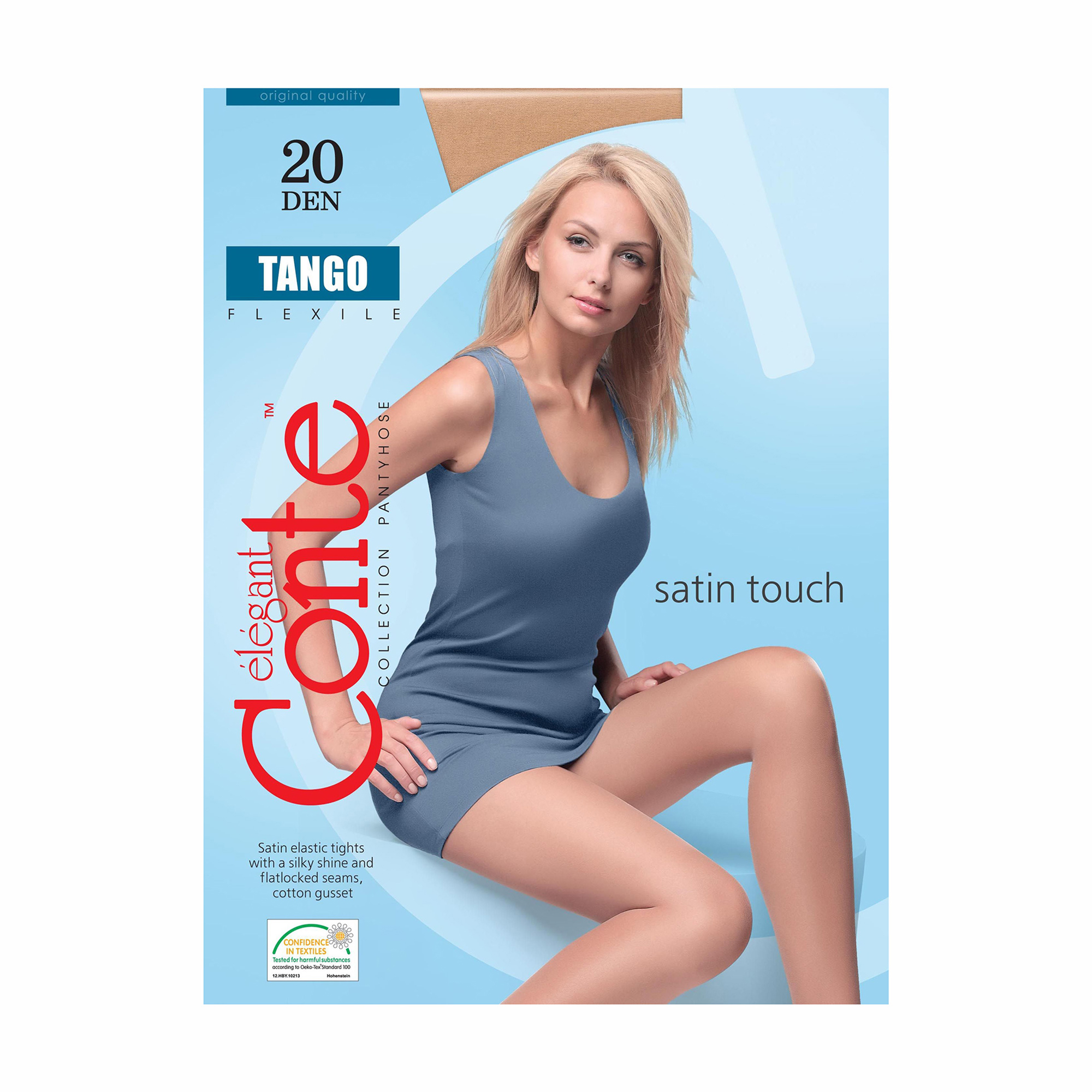 

Колготки жіночі Conte elegant Tango класичні, без шортиків, 20 DEN, Natural, розмір 2