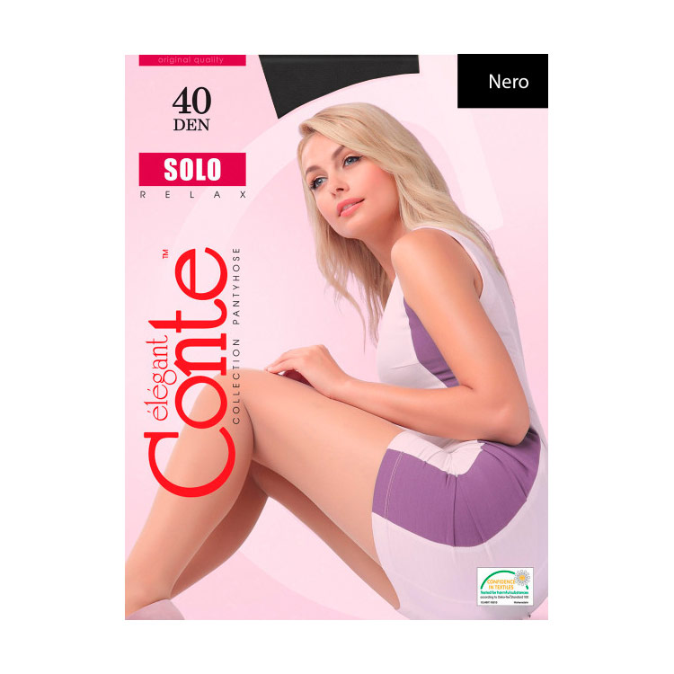 

Колготки жіночі Conte elegant Solo з шортиками, 40 DEN, Nero, розмір 6