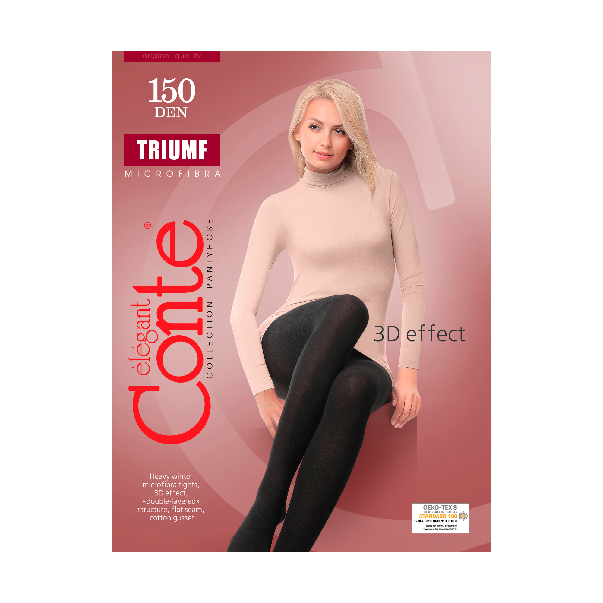 

Колготки жіночі Conte elegant Triumf без шортиків, 150 DEN, Nero, розмір 6