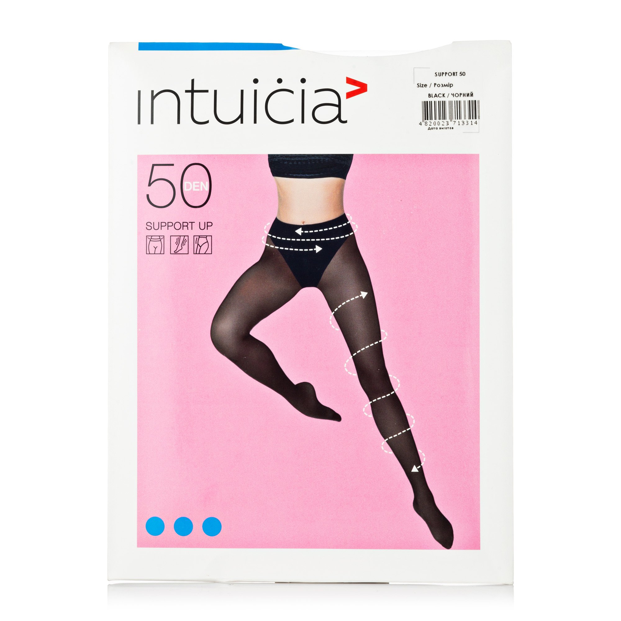 

Колготки жіночі Intuicia SUPPORT 50 ДЕН чорний 4 р.