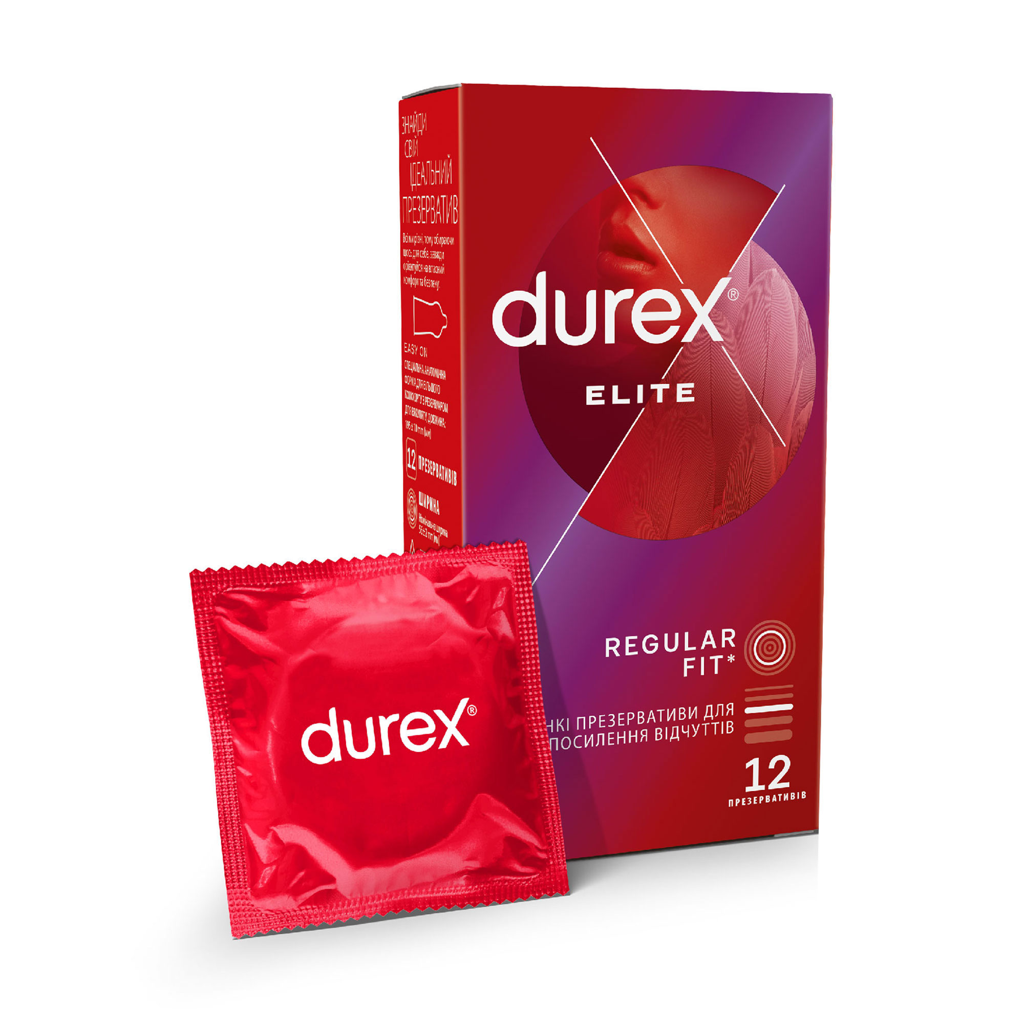 

Уцінка! Презервативи латексні з силіконовою змазкою Durex Elite тонкі, 12 шт