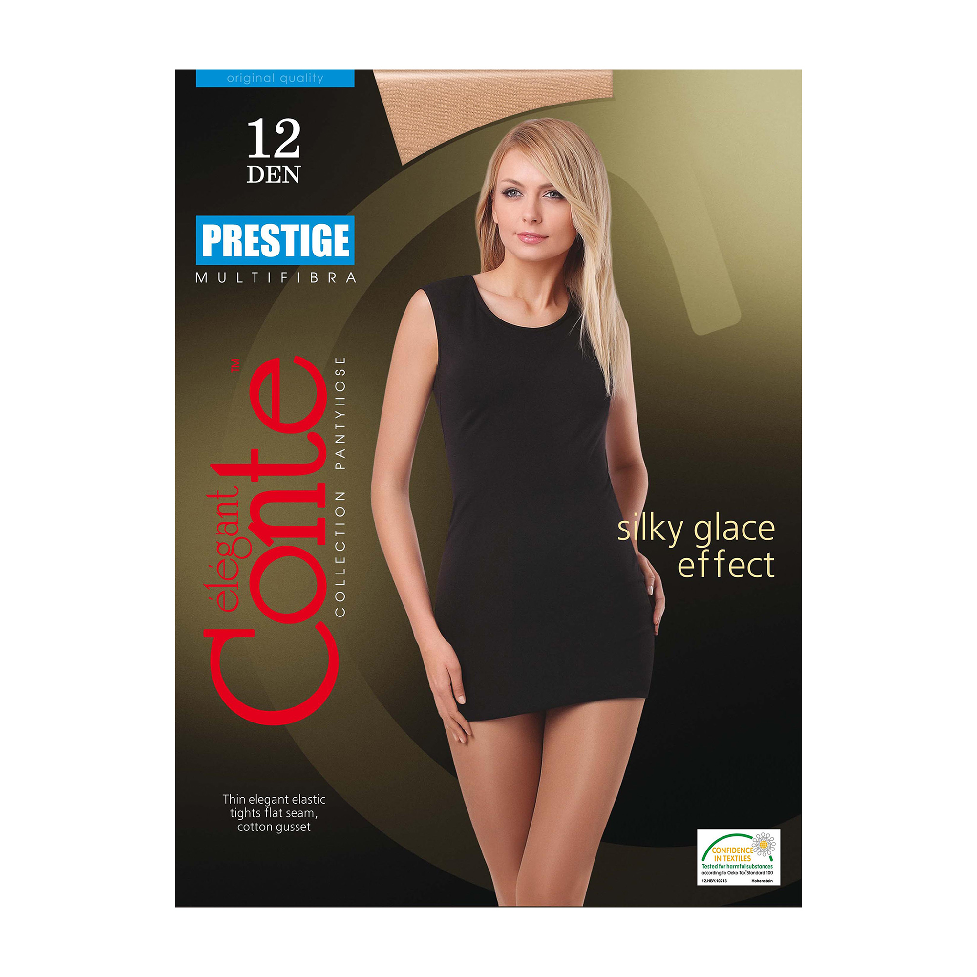 

Колготки жіночі Conte elegant Prestige з ефектом ніжного шовку, 12 DEN, Shade, розмір 4