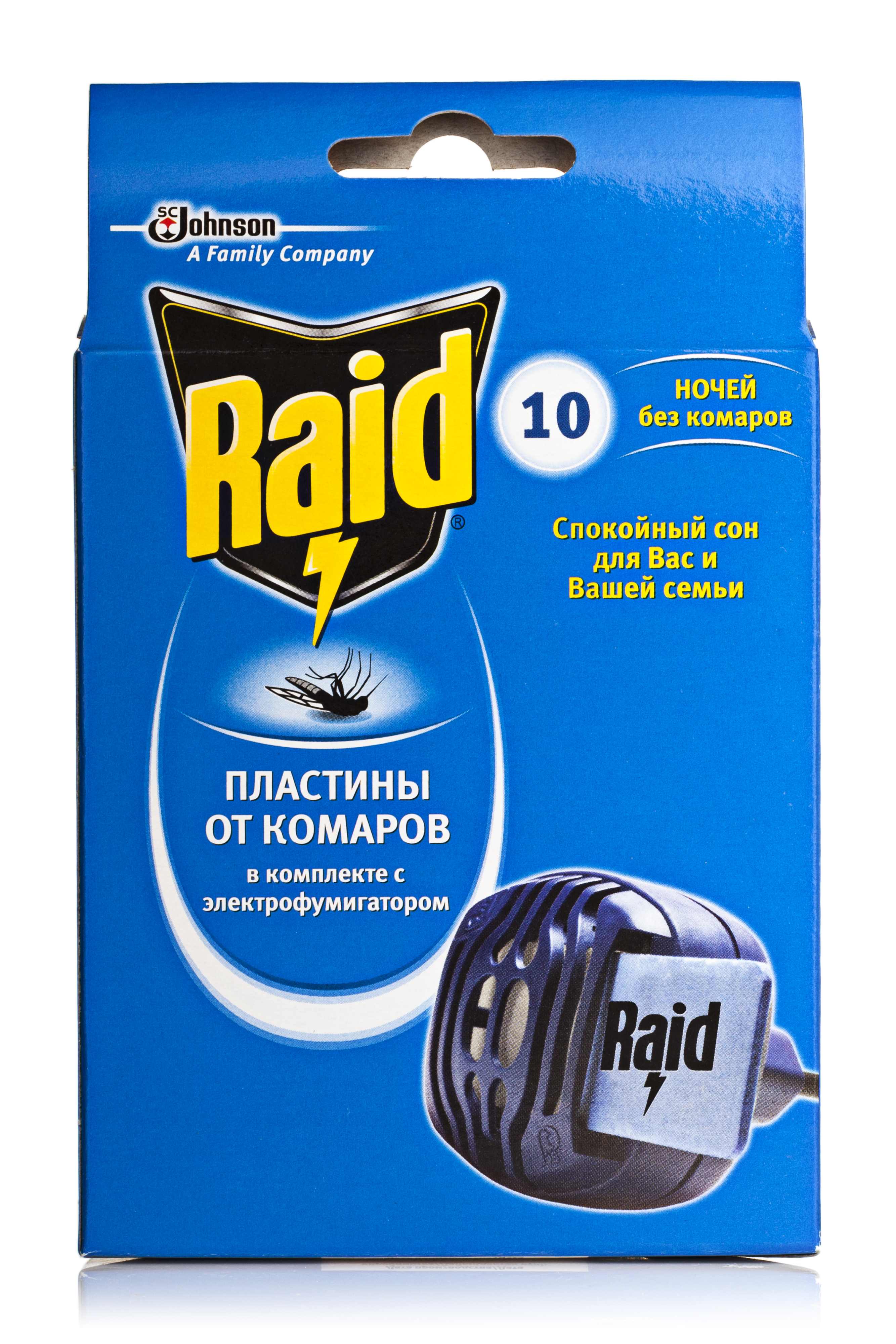 

Фумігатор Raid з пластинами проти комарів, 1 фум. + 10 пл.