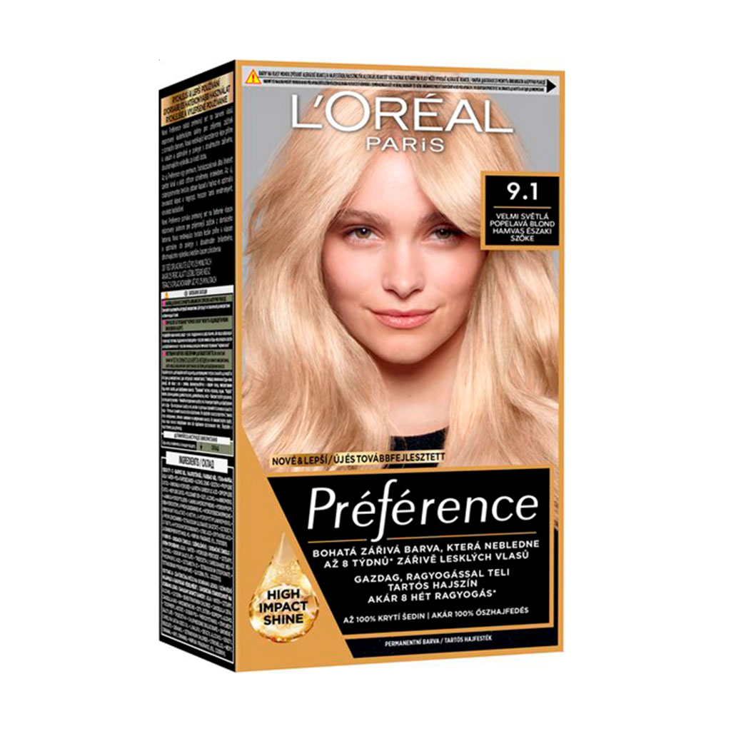 

Уцінка! Стійка фарба для волосся L'Oreal Paris Preference 9.1, 174 мл